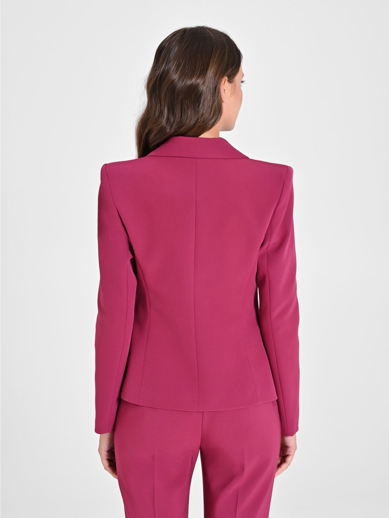 Double-Breasted Jacket in Burgundy Technical Fabric in_i4