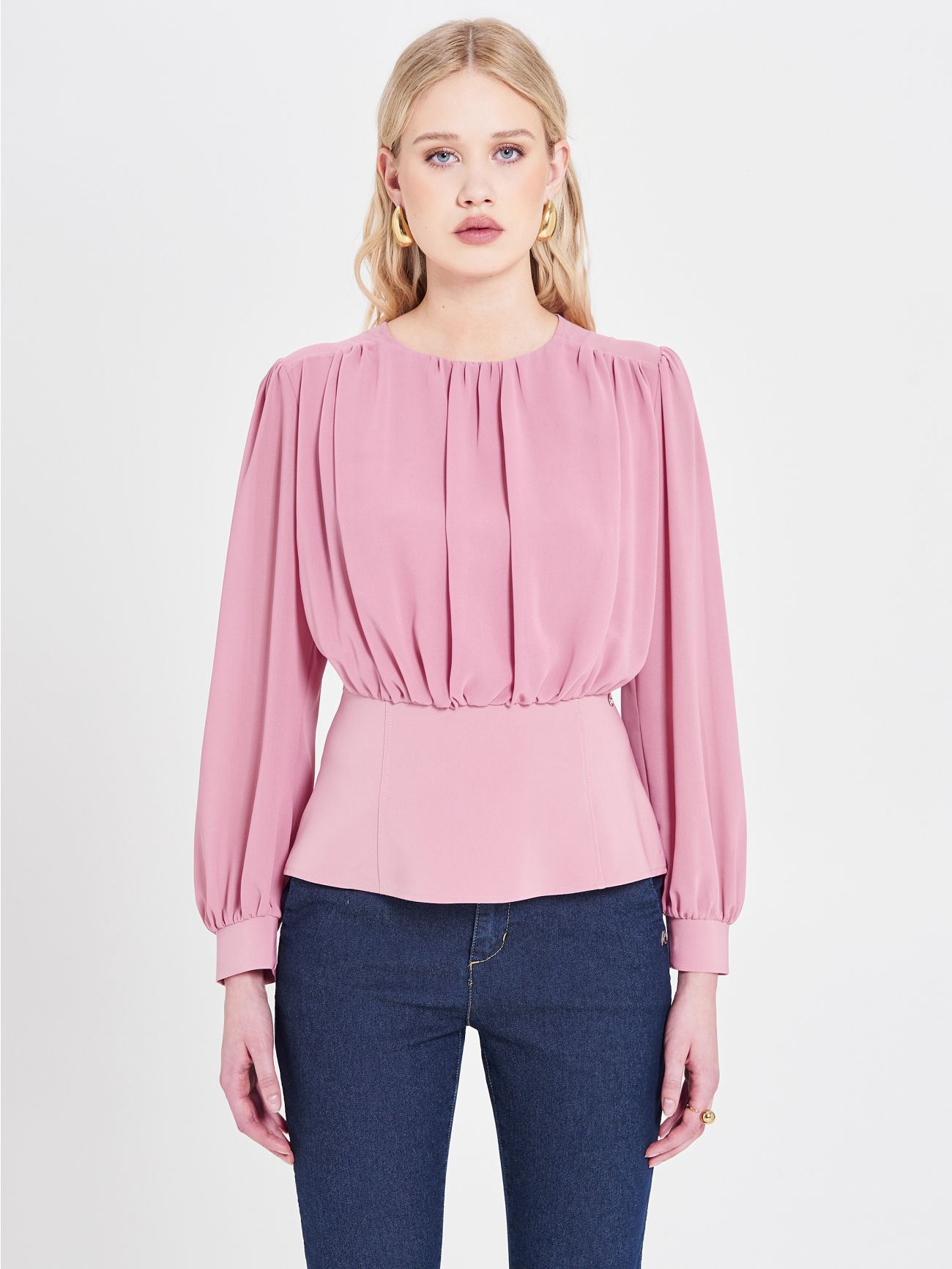 Antique Pink Georgette Blouse det_3