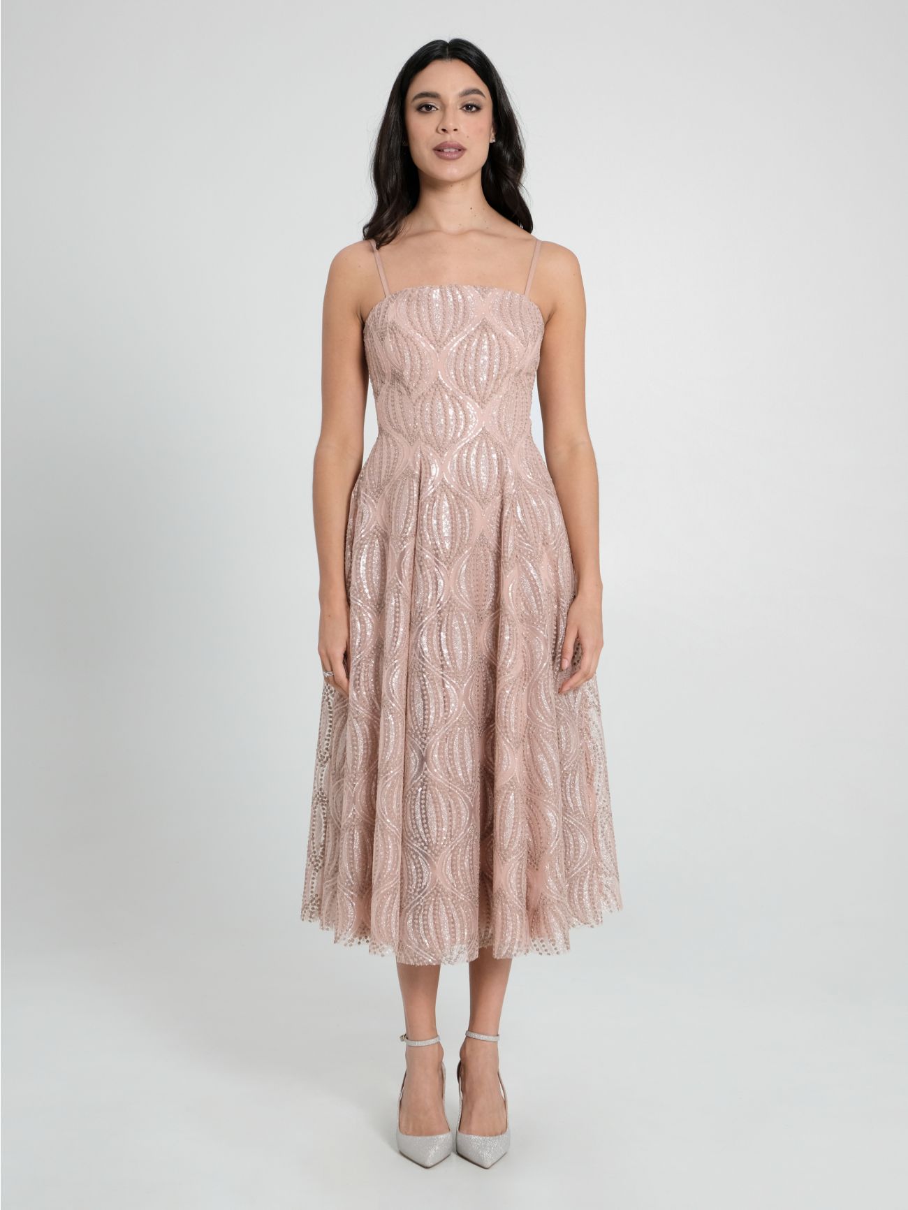 Pink Glitter Tulle Dress det_1