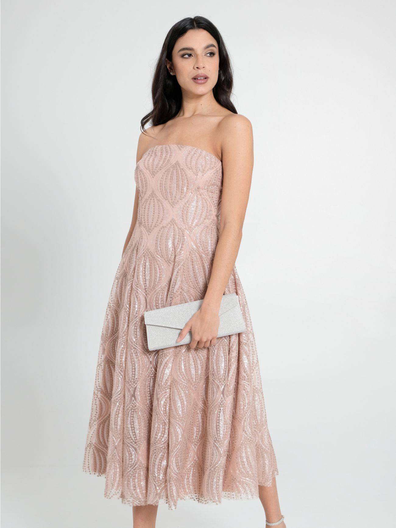 Pink Glitter Tulle Dress in_i7
