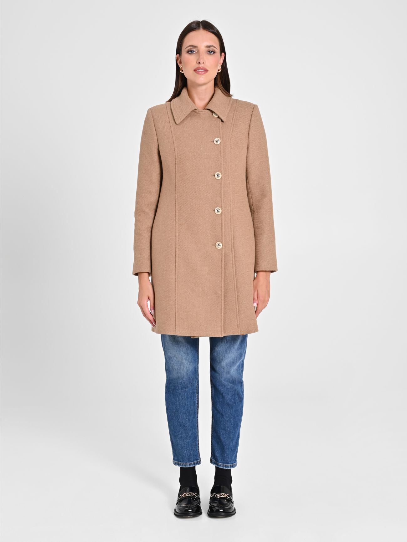Camel Jumper with Gold Buttons det_1