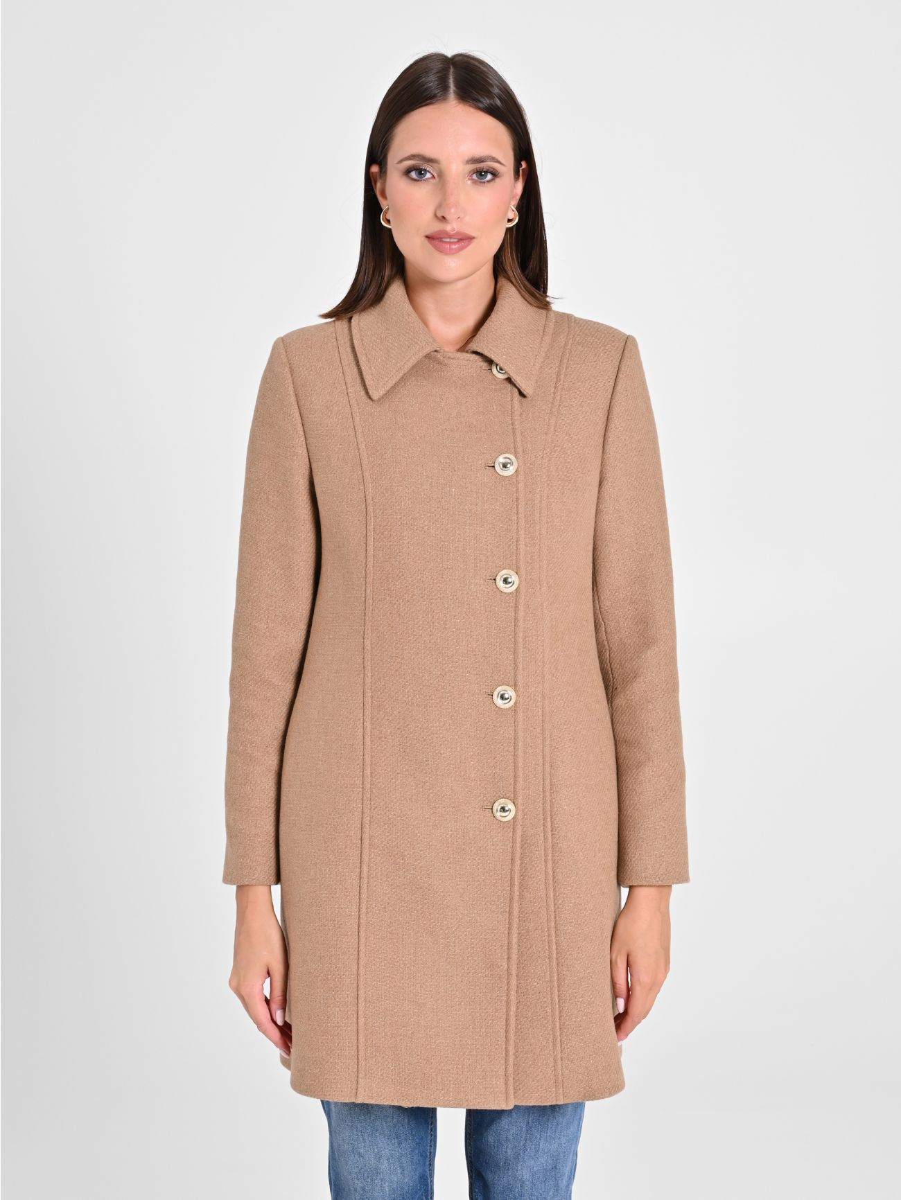 Camel Jumper with Gold Buttons det_2