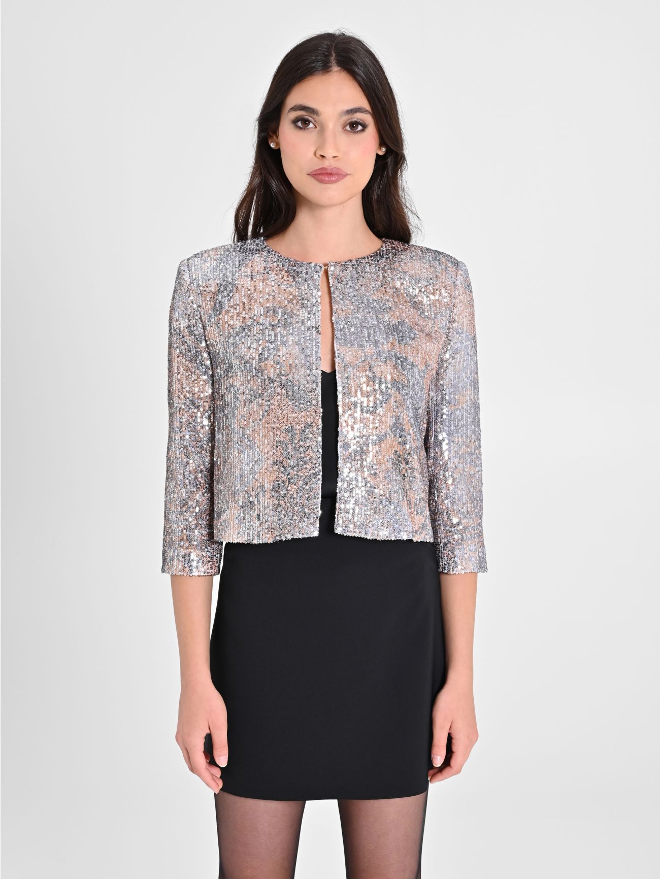 Grey sequin jacket hot sale