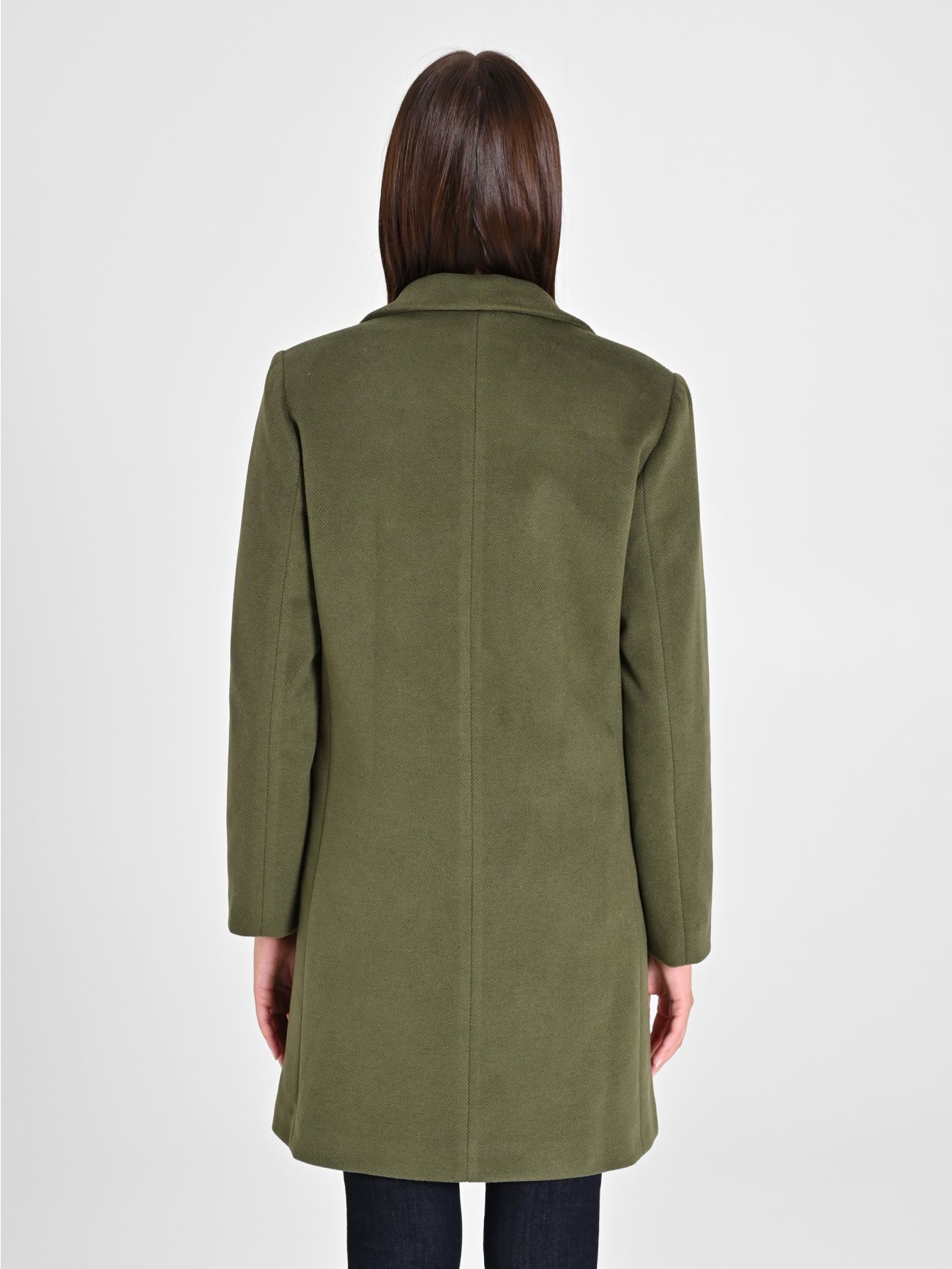 Military Green Medium-Length Coat in_i4