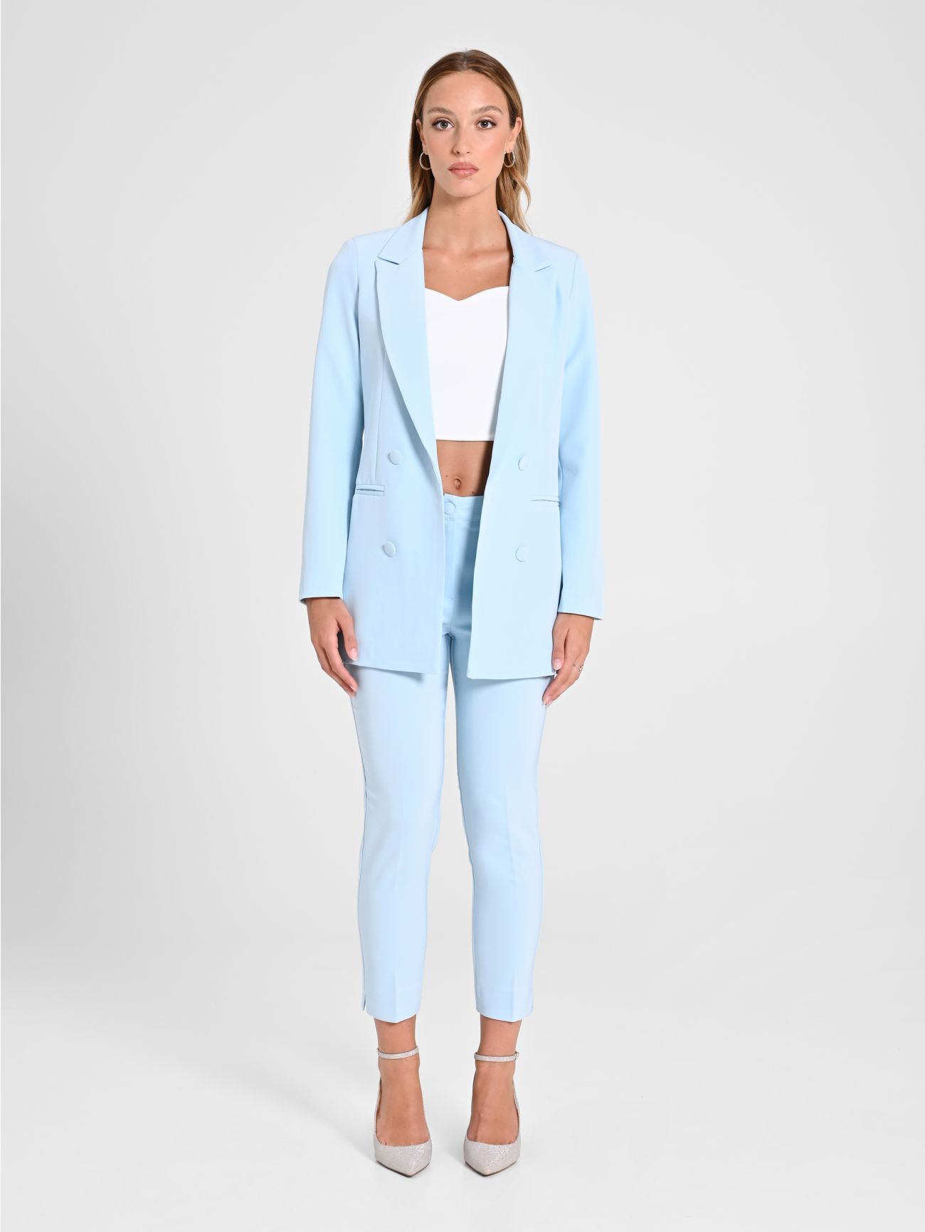Light Blue Double-Breasted Jacket det_1