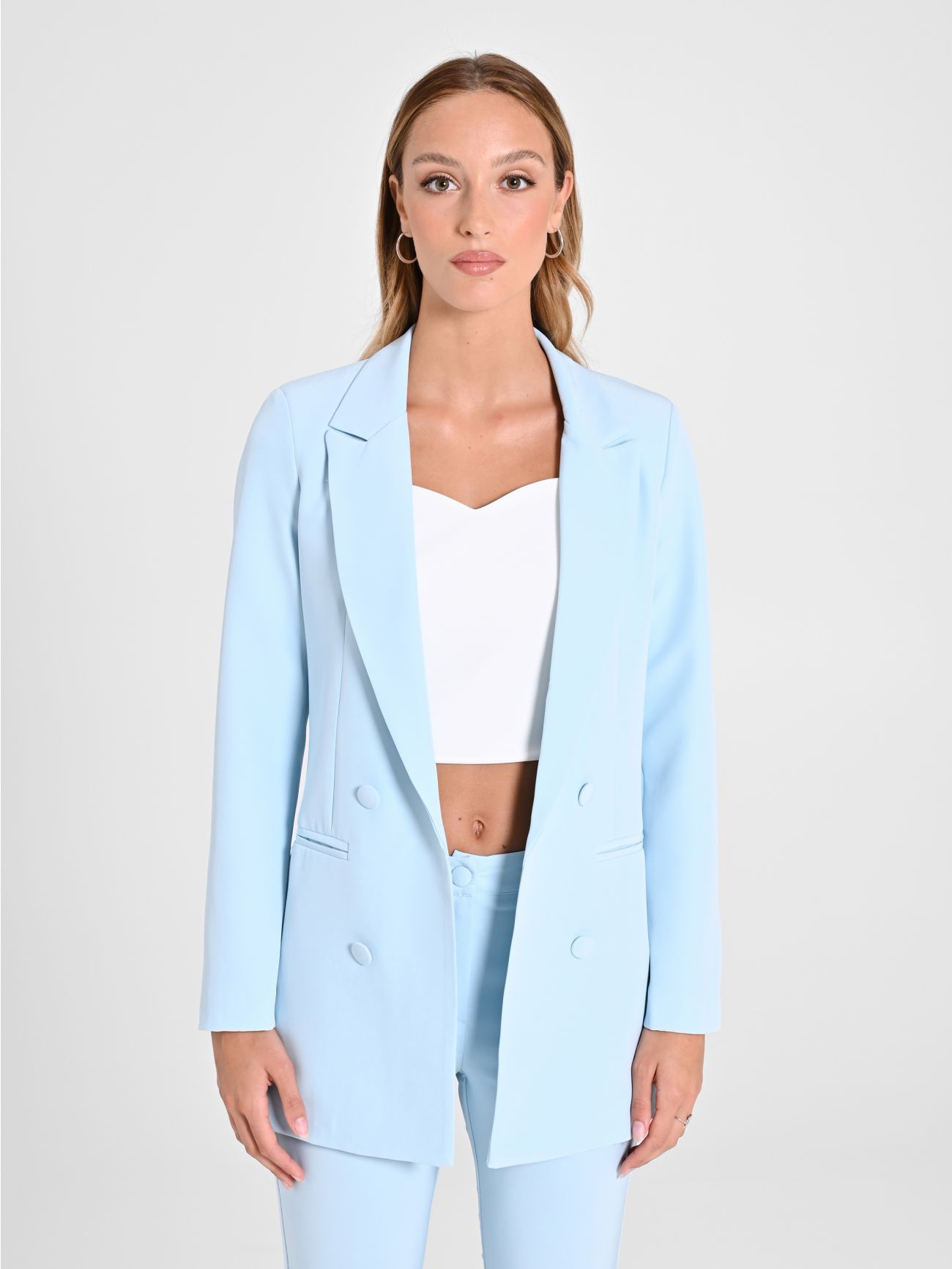Light Blue Double-Breasted Jacket det_2