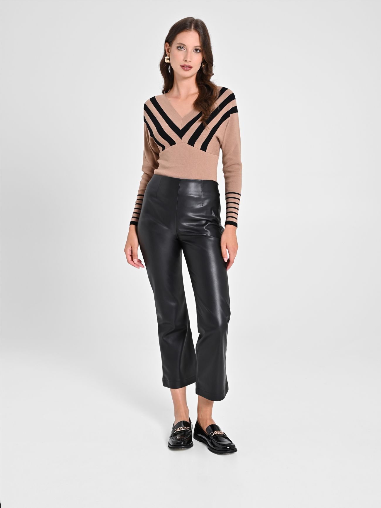 Leather trousers with belt online