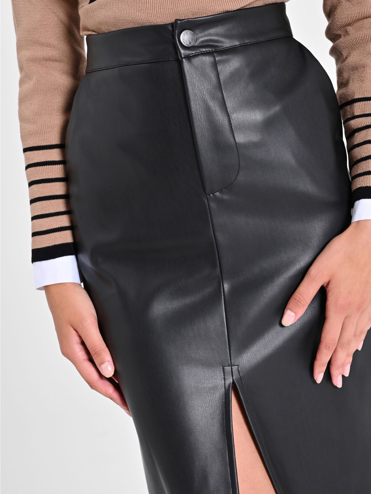 Faux leather maxi pencil skirt best sale