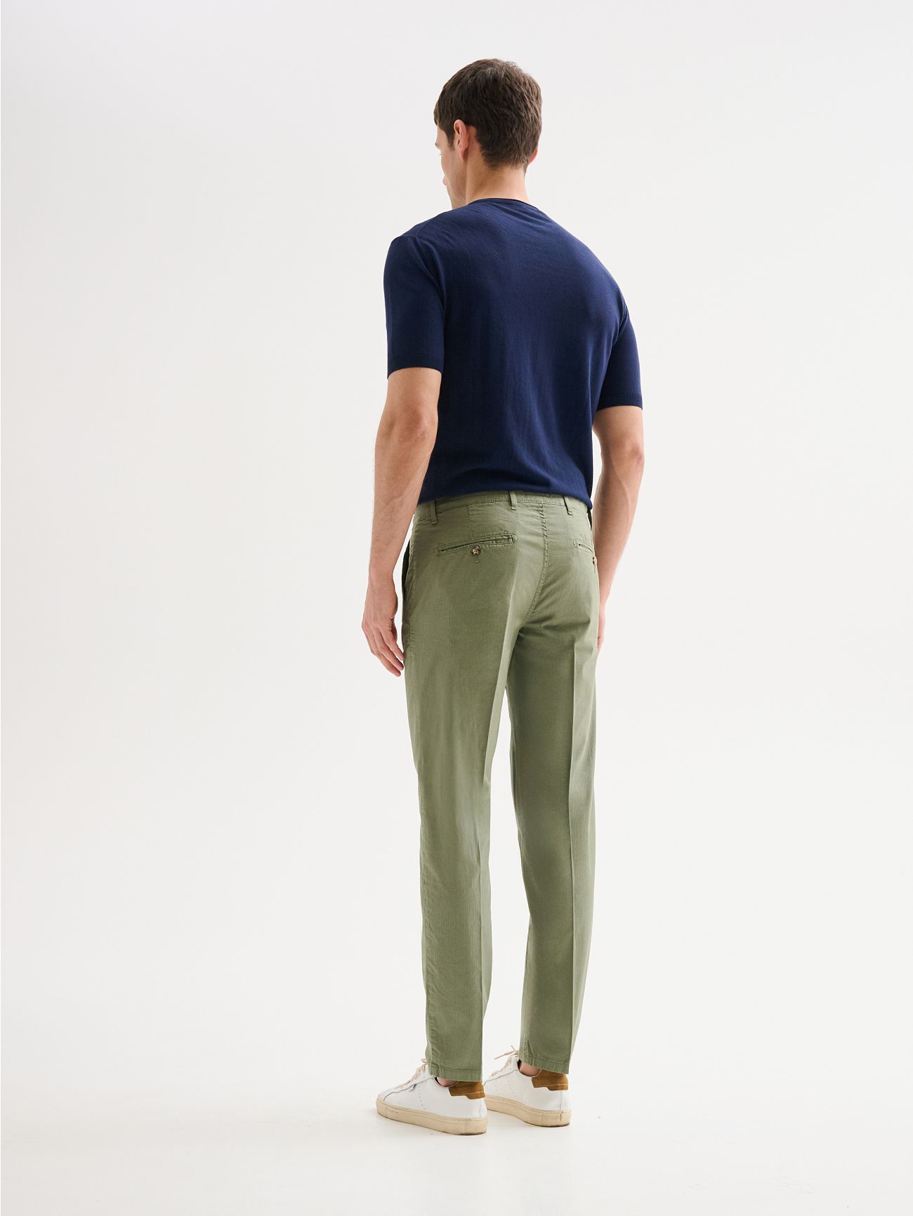 Men's Slim-Fit Chinos with Embossed Texture QB24 in_i4