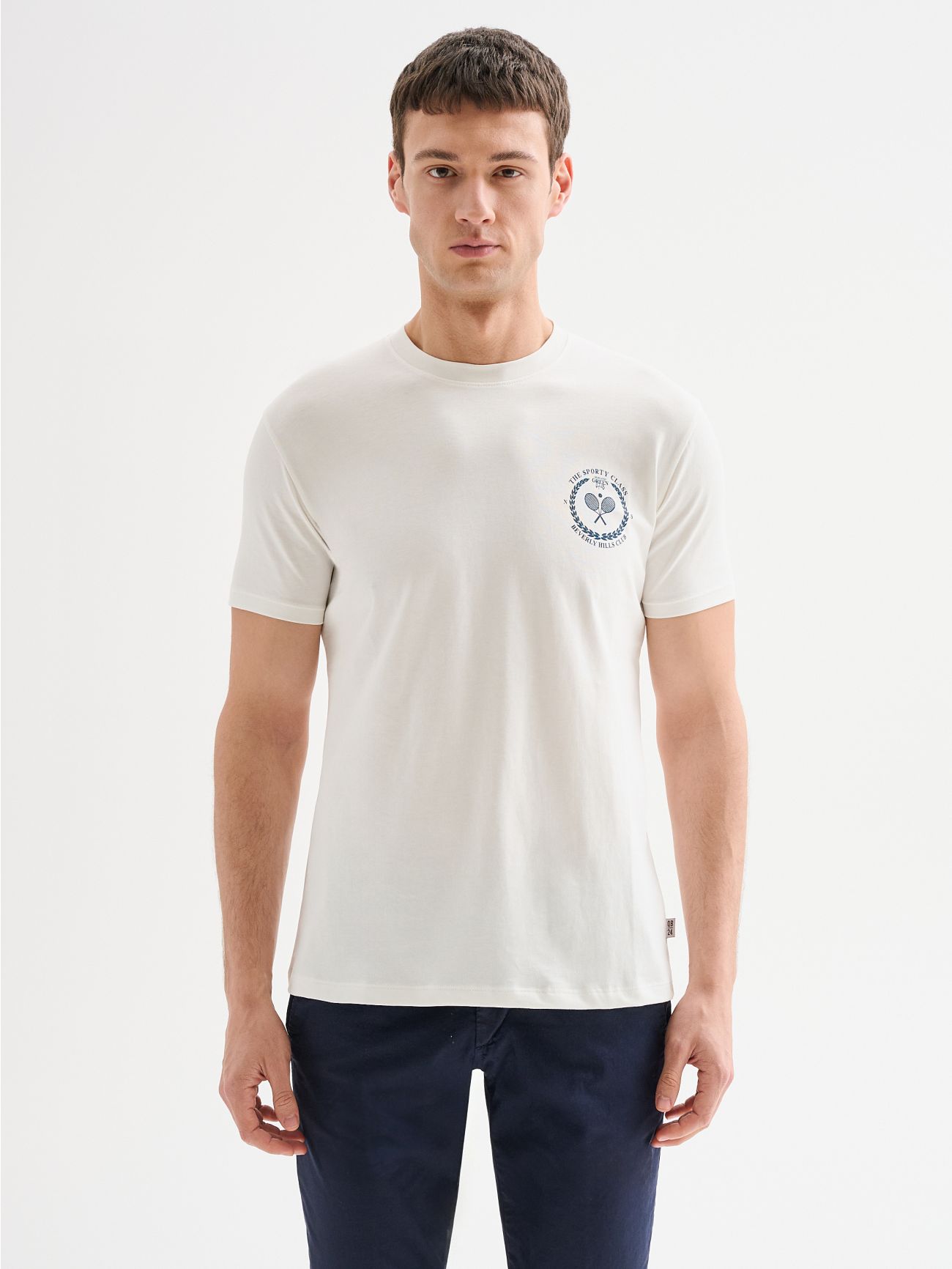 Men’s Printed Crewneck Mini T-shirt QB24 det_3