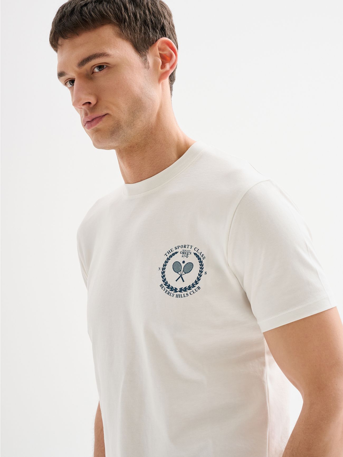 Men’s Printed Crewneck Mini T-shirt QB24 in_i5