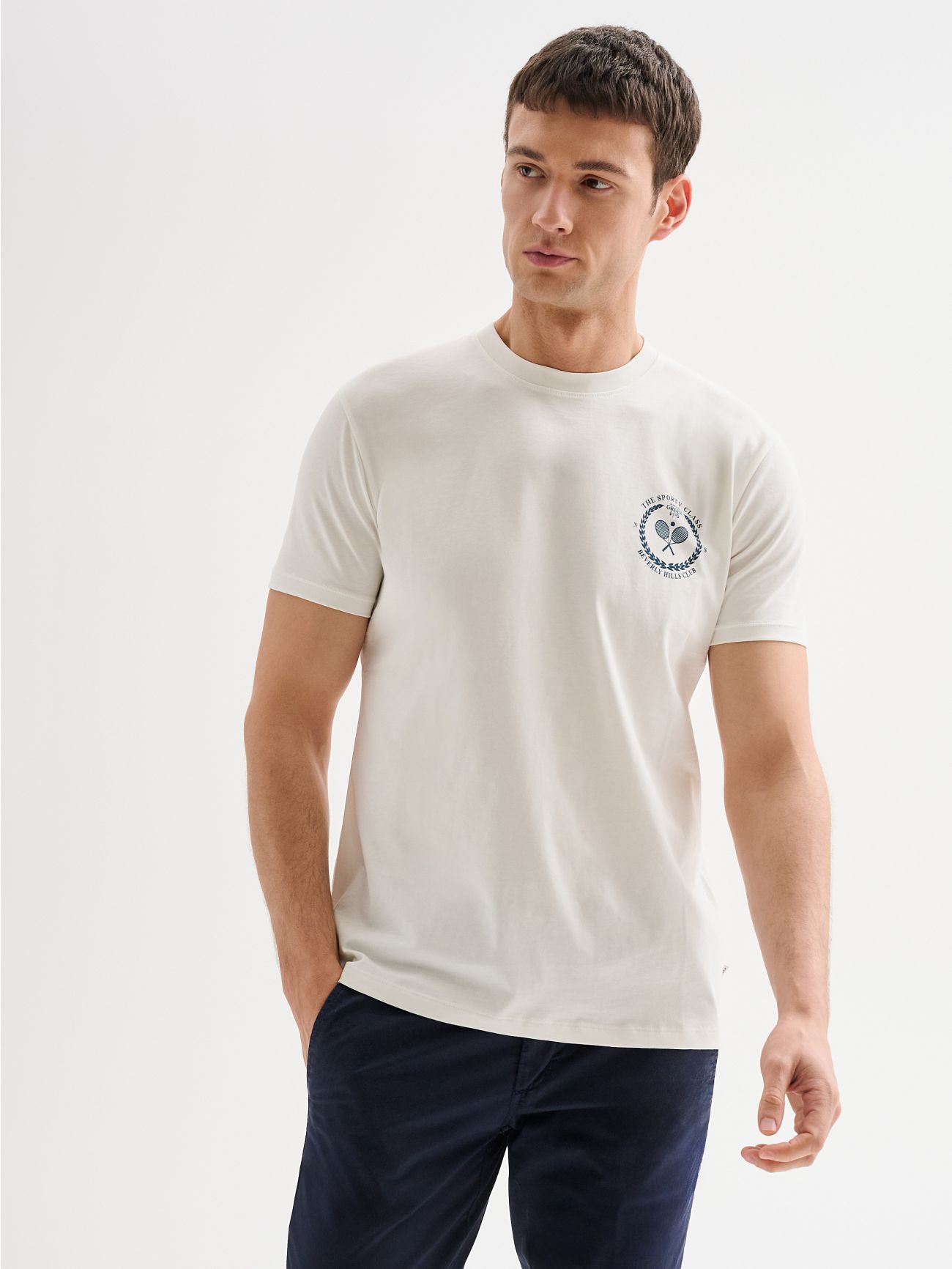 Men’s Printed Crewneck Mini T-shirt QB24 in_i7
