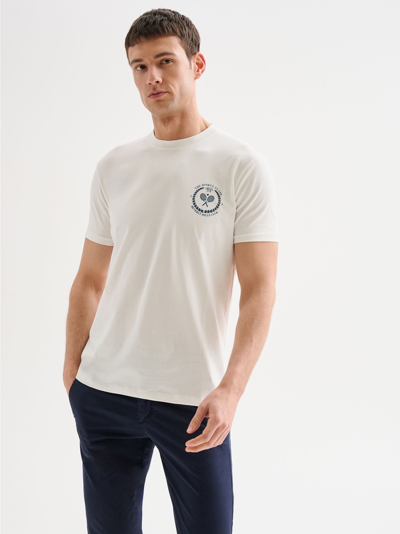 Men’s Printed Crewneck Mini T-shirt QB24  Rinascimento