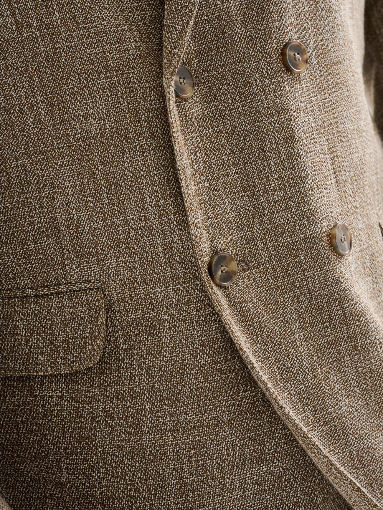 Men’s Double-breasted Jacket in Melange Fabric QB24 in_i6