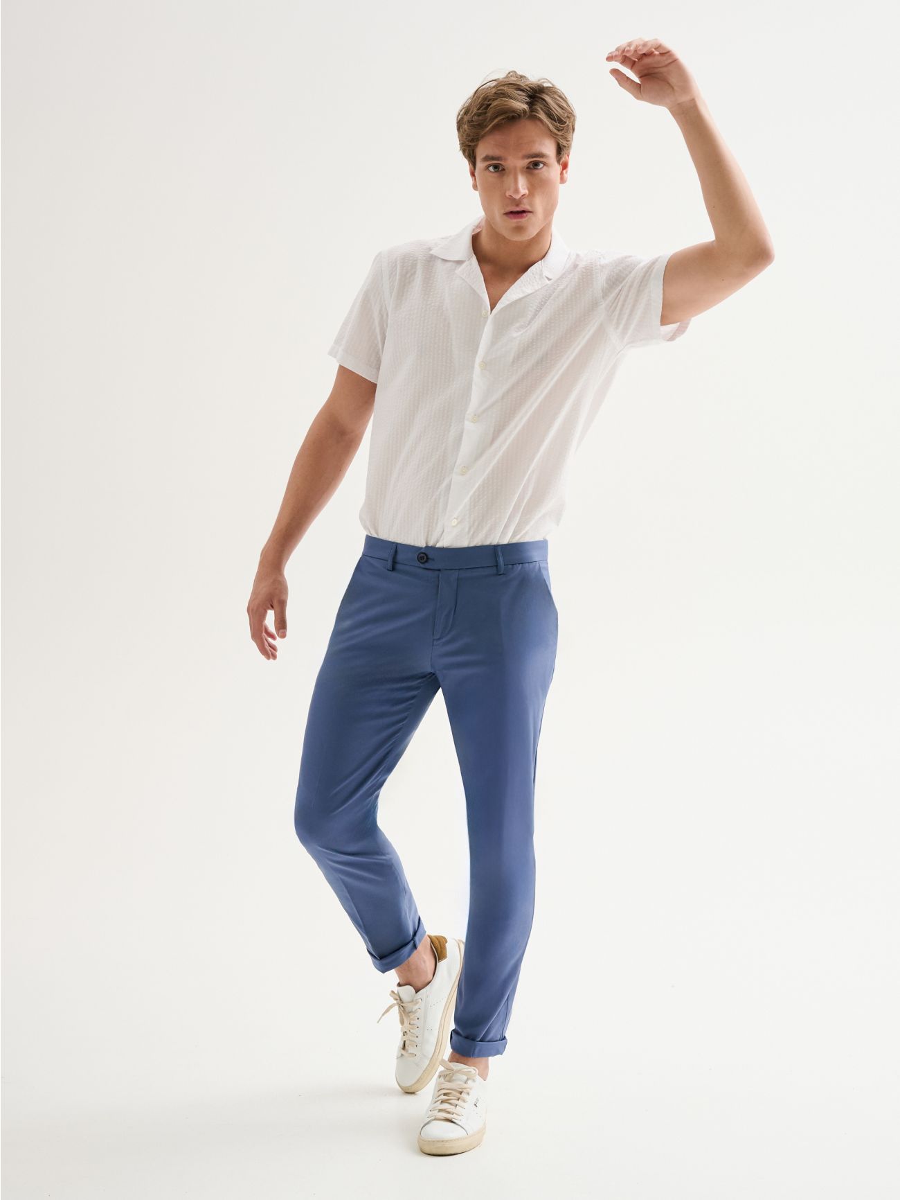 Men’s Slim-Fit Suit Trousers QB24  Rinascimento