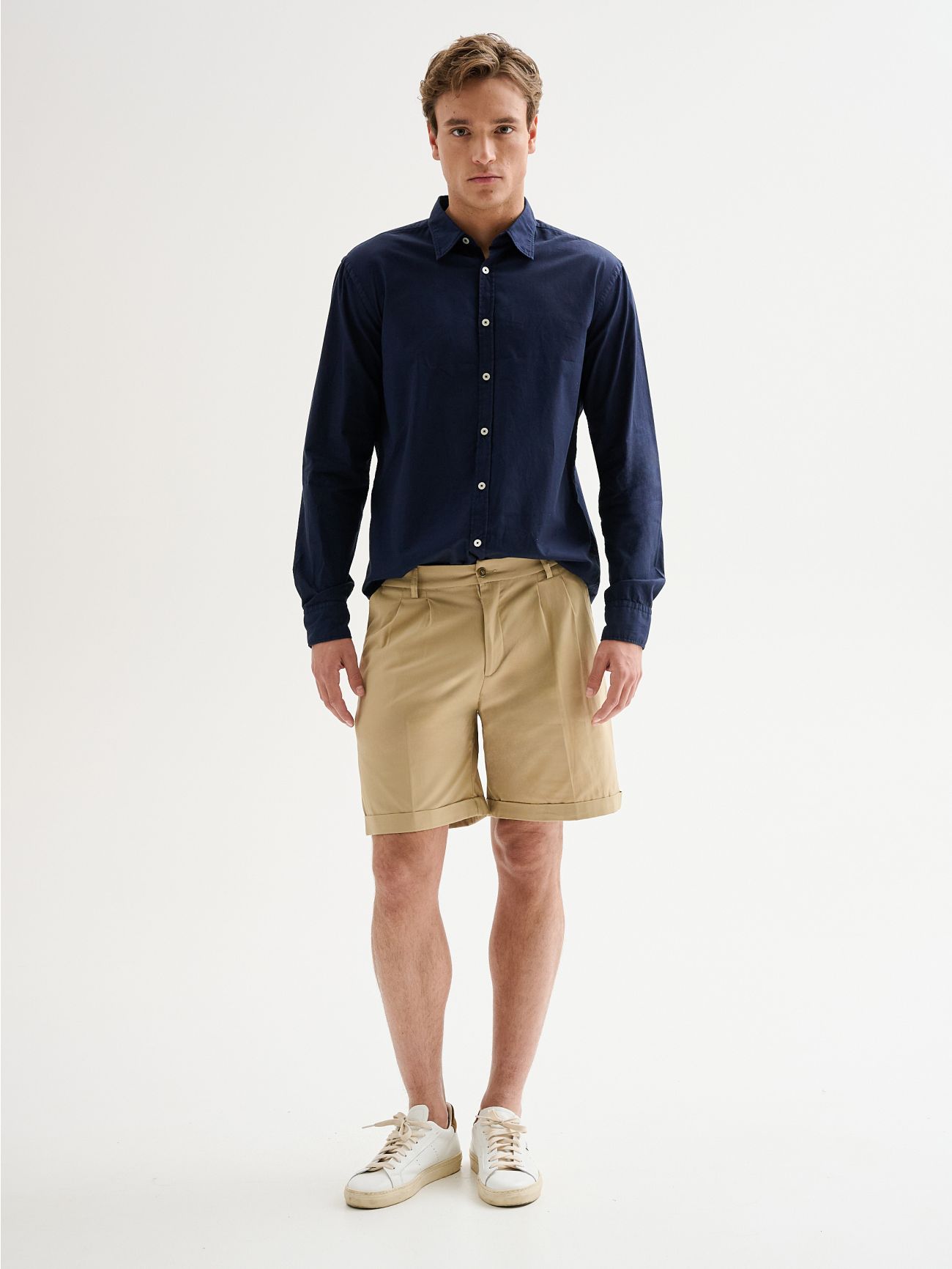 Men’s Regular Bermuda Shorts with Darts QB24 det_1