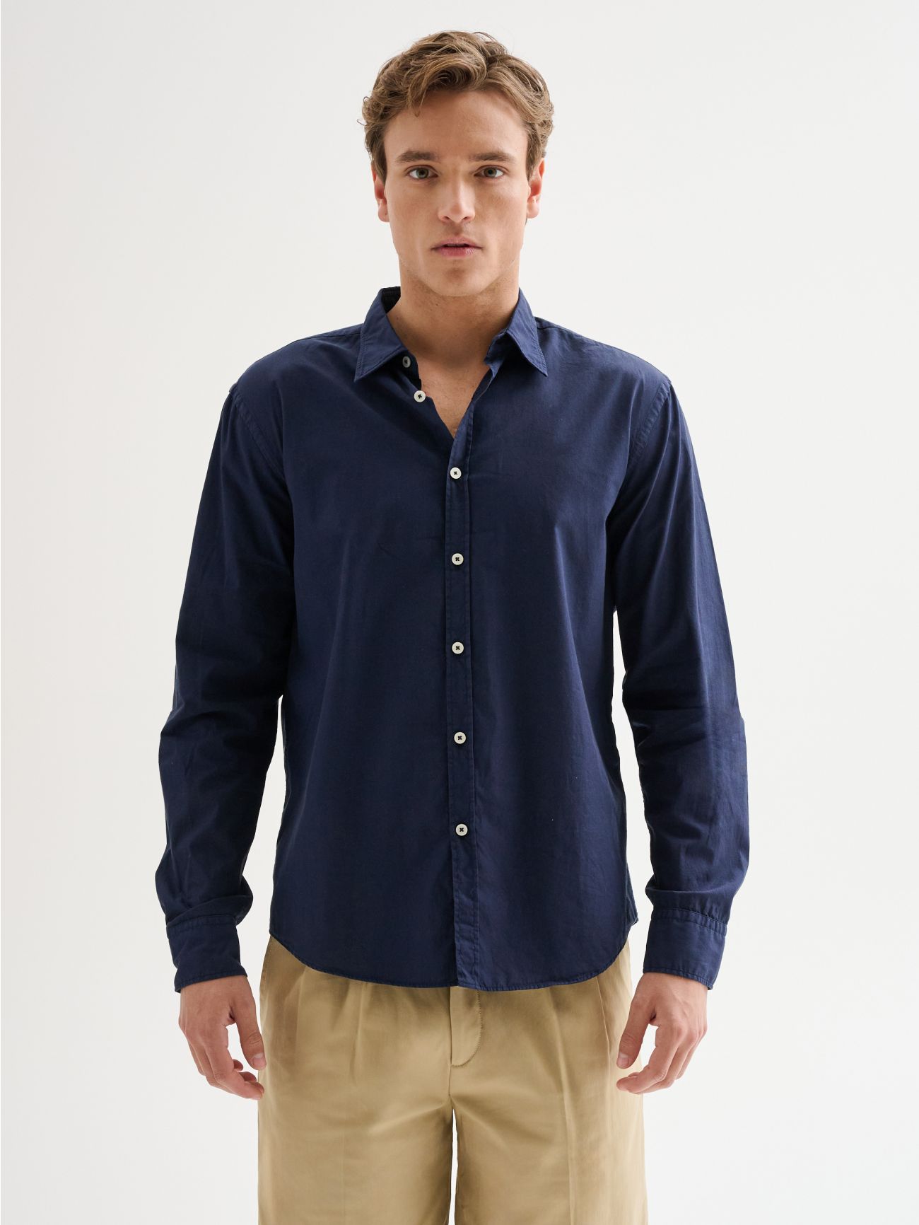 Chemise en coton col à l’italienne QB24 homme det_3