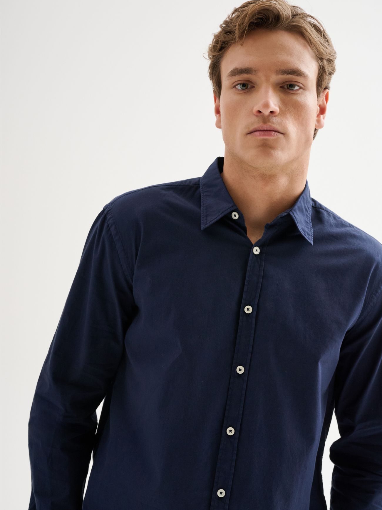 Chemise en coton col à l’italienne QB24 homme in_i5