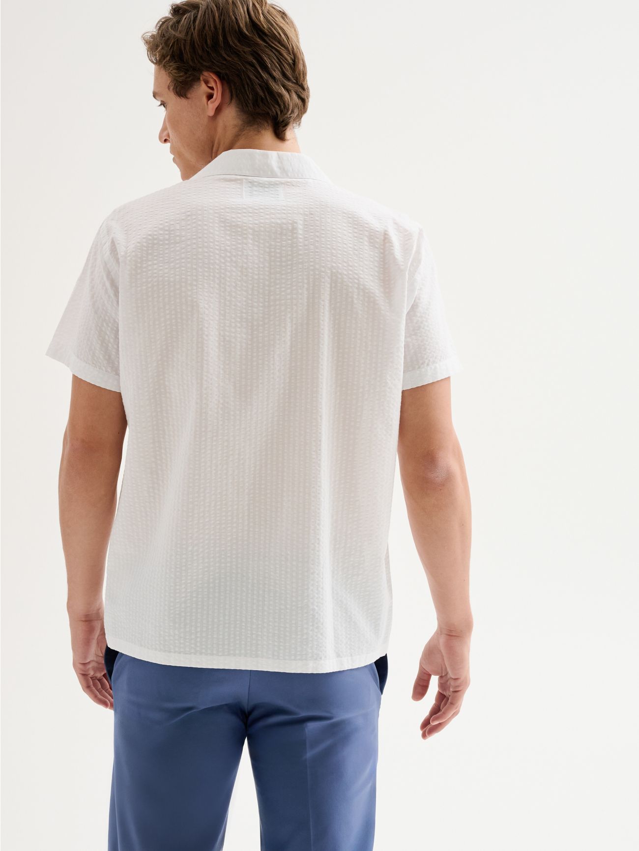 Men’s Seersucker Bowling Shirt QB24 in_i4