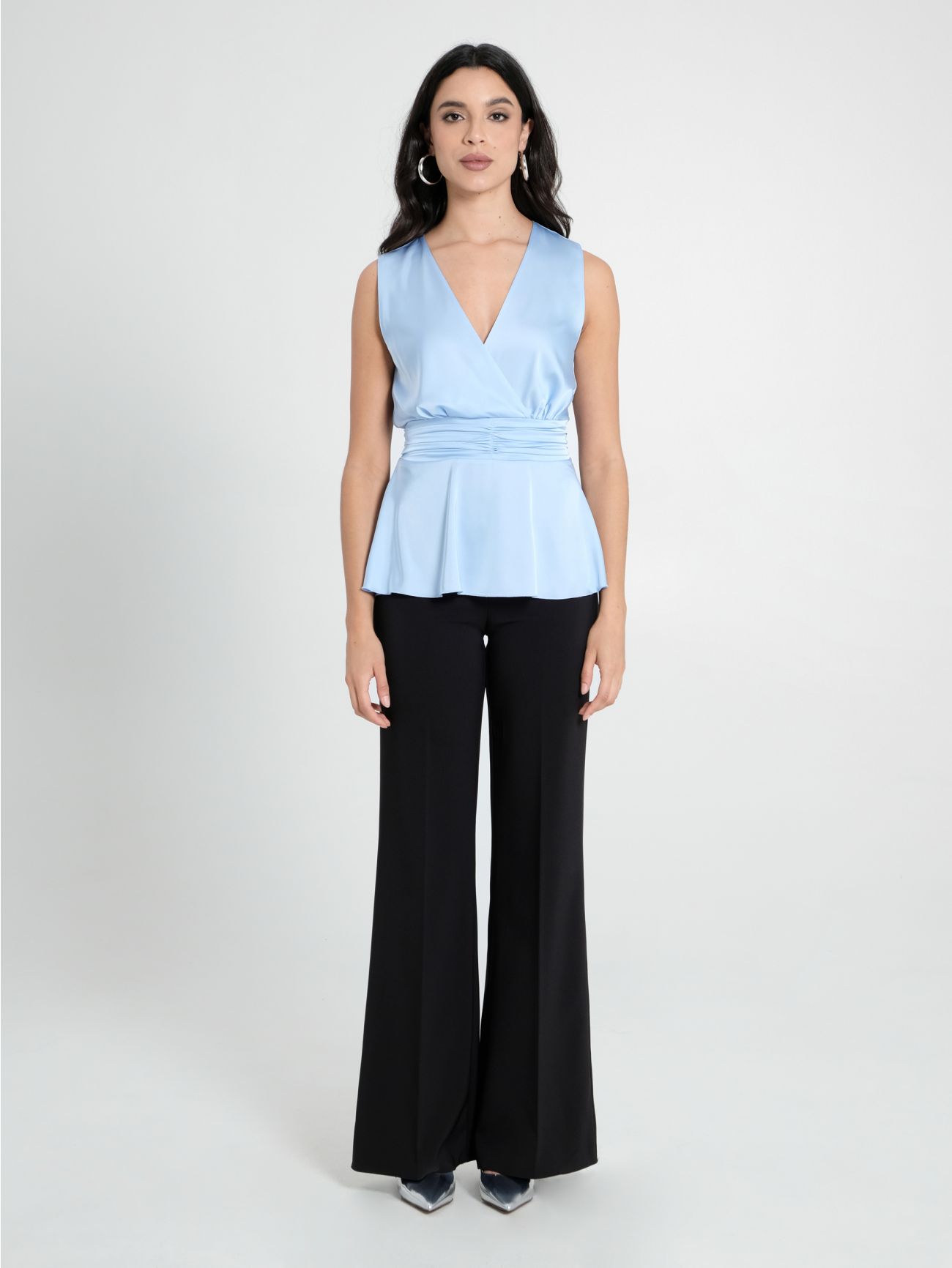 Light Blue Satin Top det_1