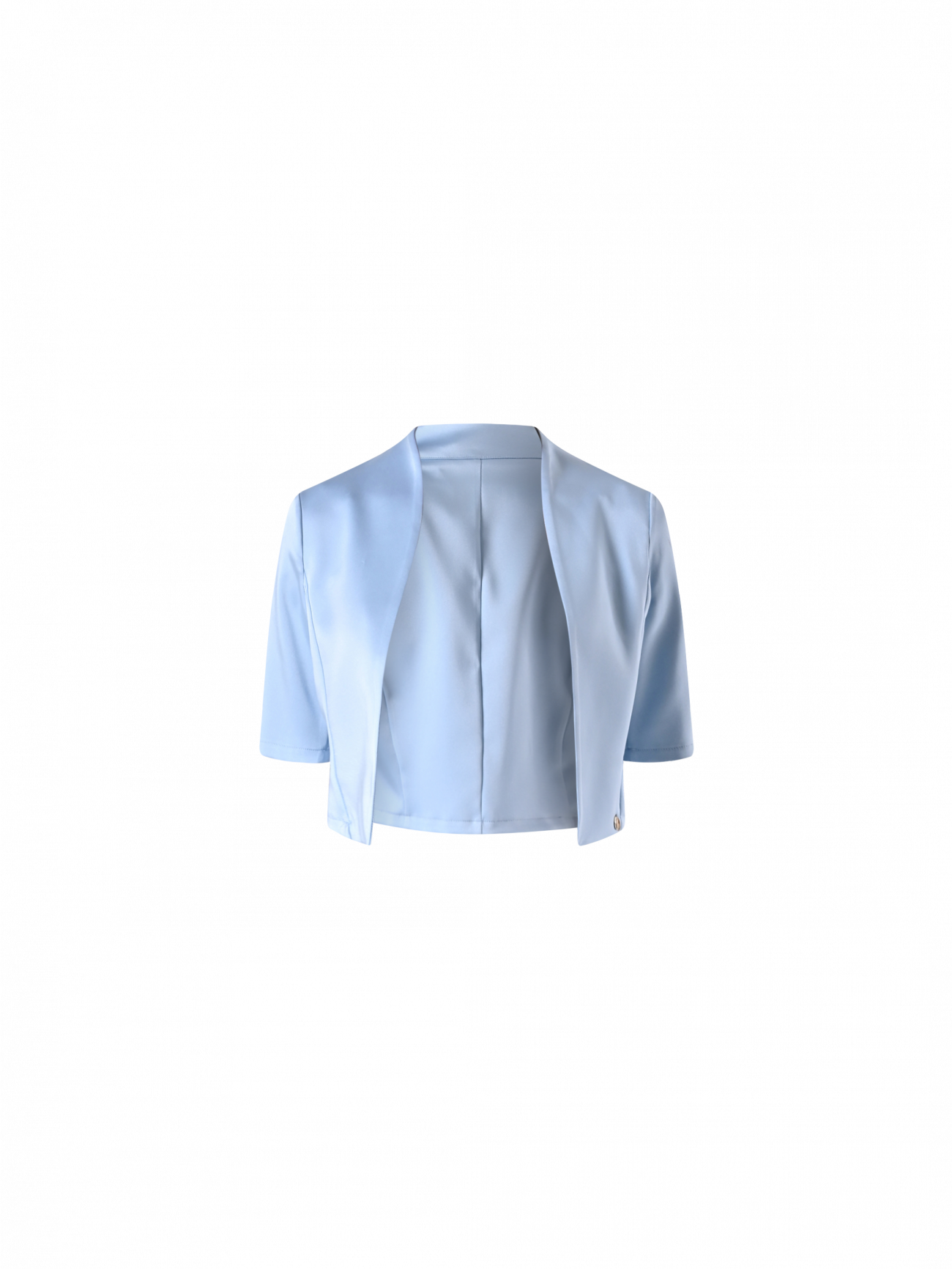 Bolero aus strukturiertem Satin in Hellblau det_4