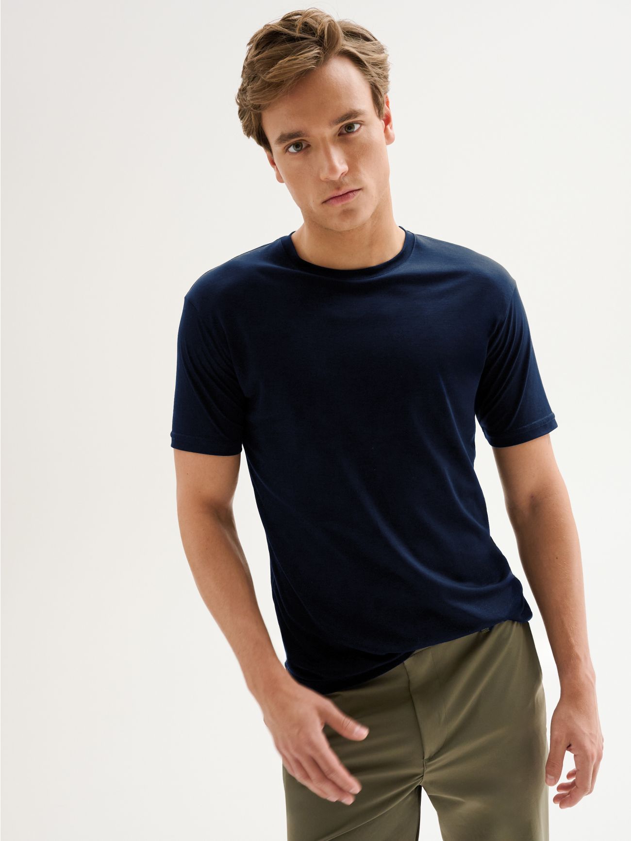 T-Shirt für Herren mit Rundhalsausschnitt Tencel QB24 sp_e1