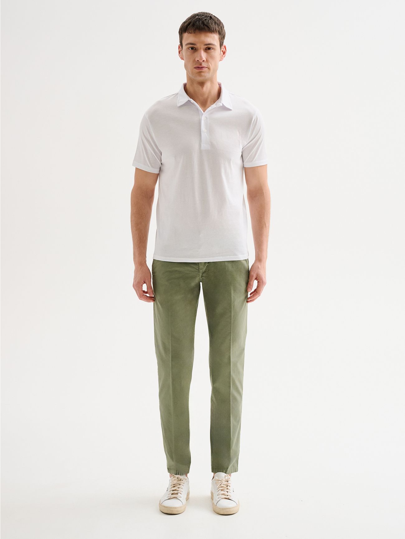 Polo Uomo Cotone e Modal Bianca QB24 det_1