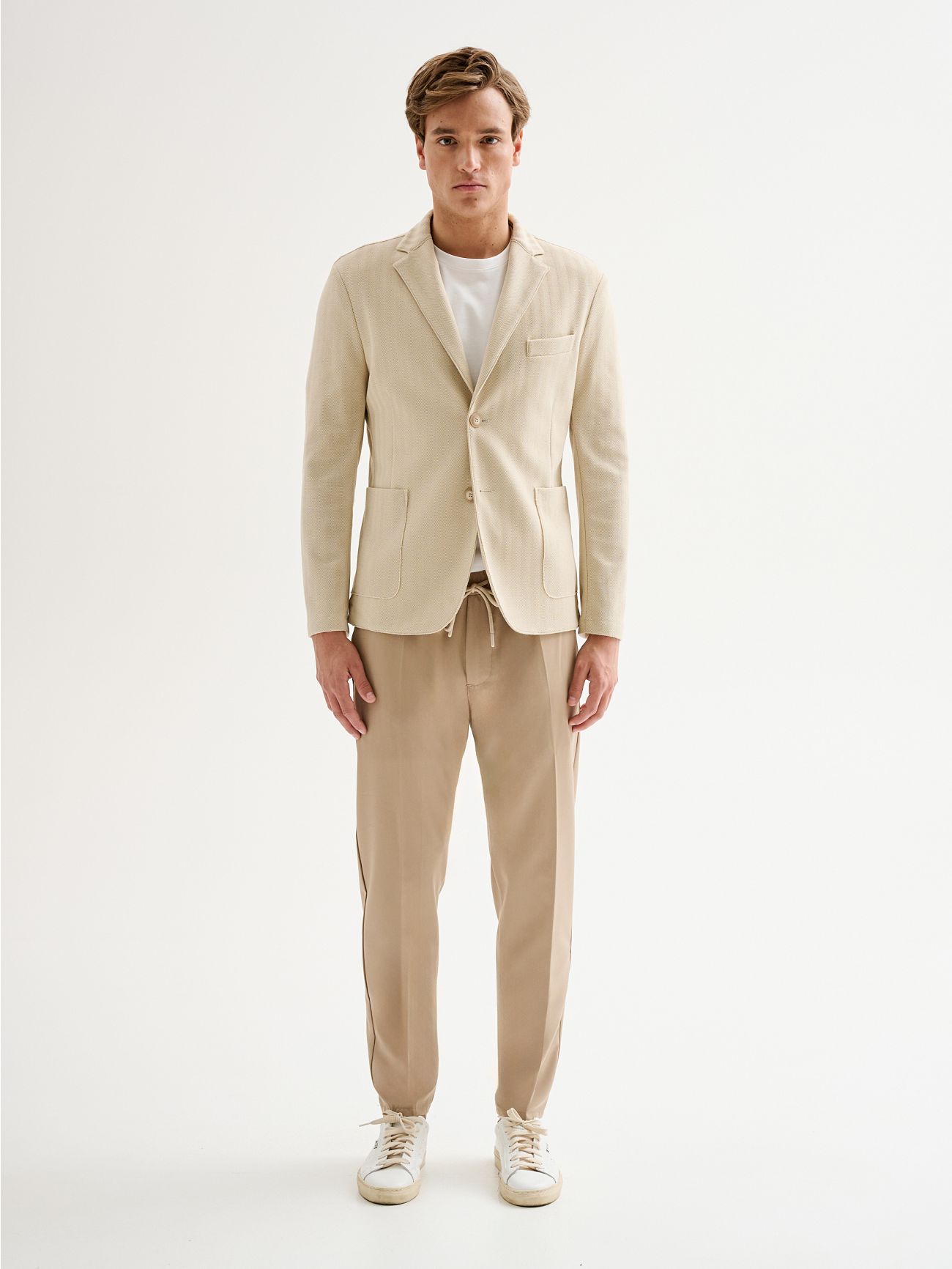 Giacca Uomo Destrutturata Herringbone QB24 det_1