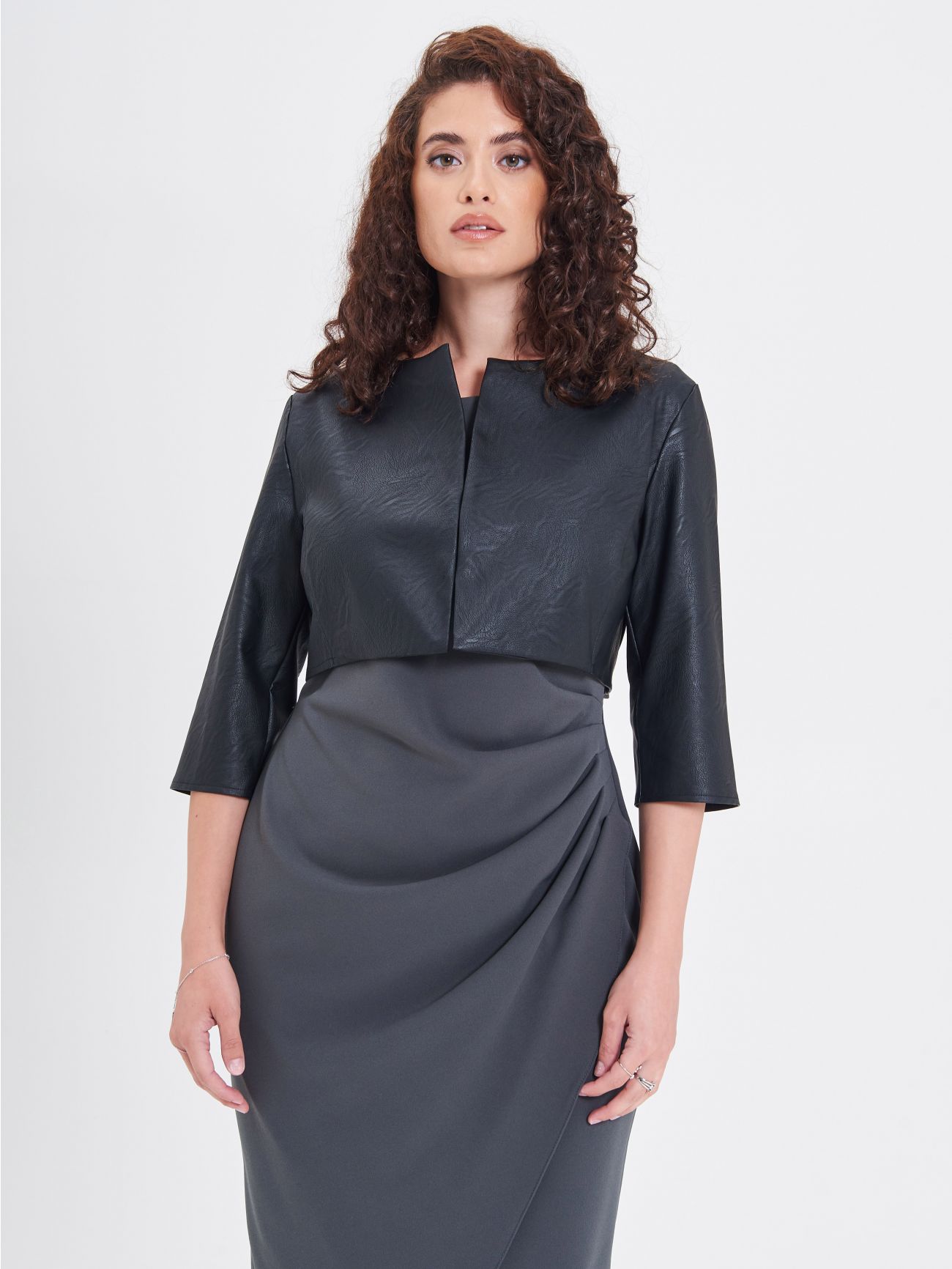 Faux Leather Shrug det_3