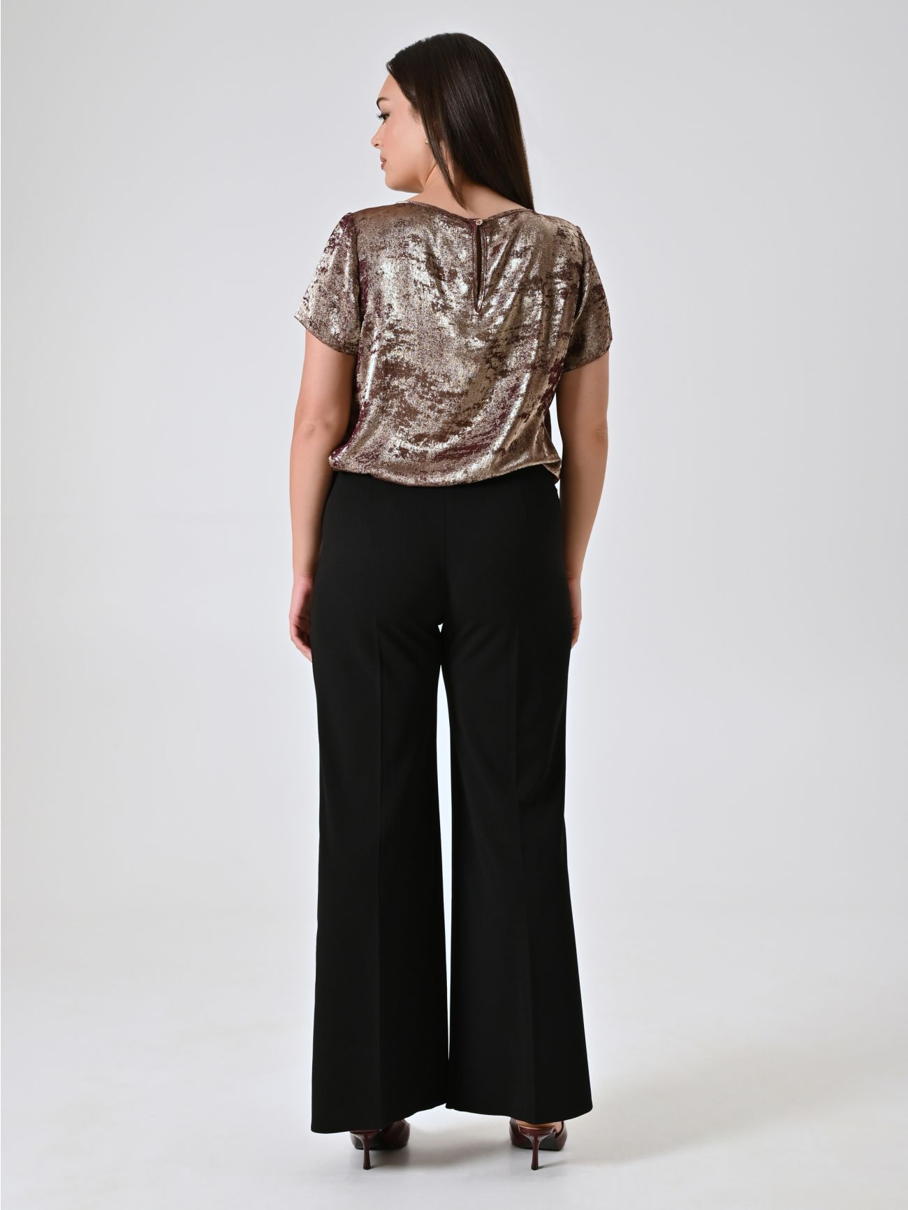 Curvy-Palazzo-Hose in Schwarz det_3