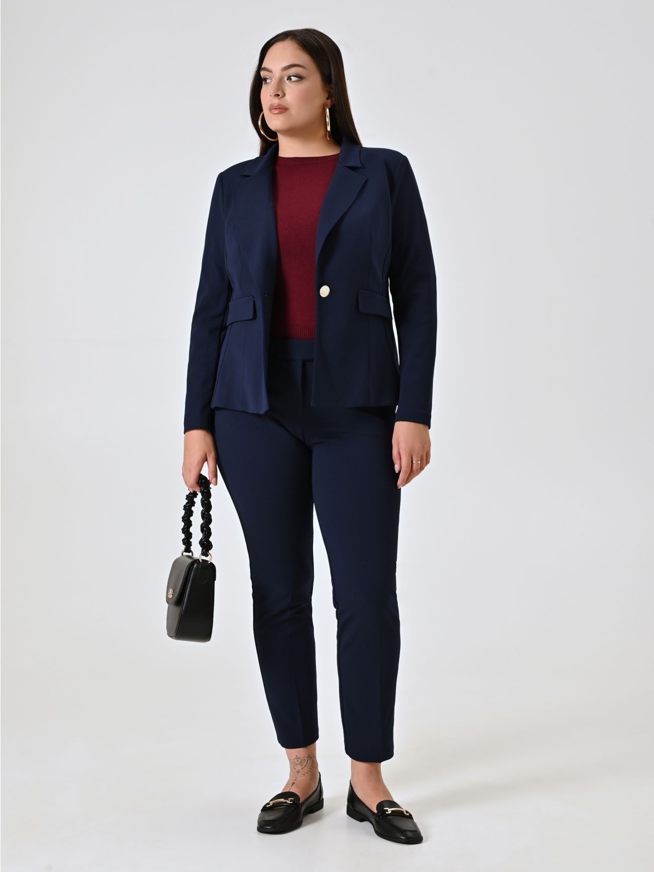 Curvy-Skinny-Hose in Blau  Rinascimento