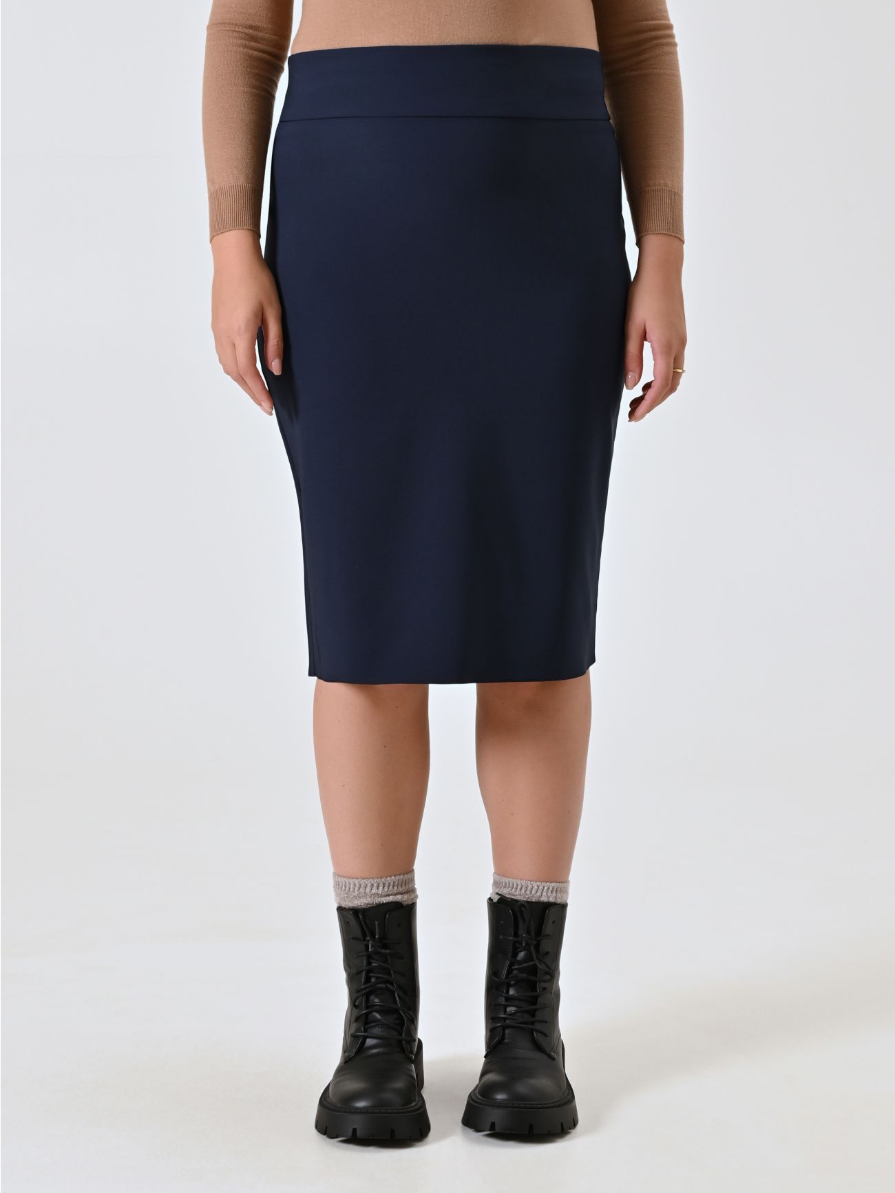 Jupe crayon Curvy Bleue det_2