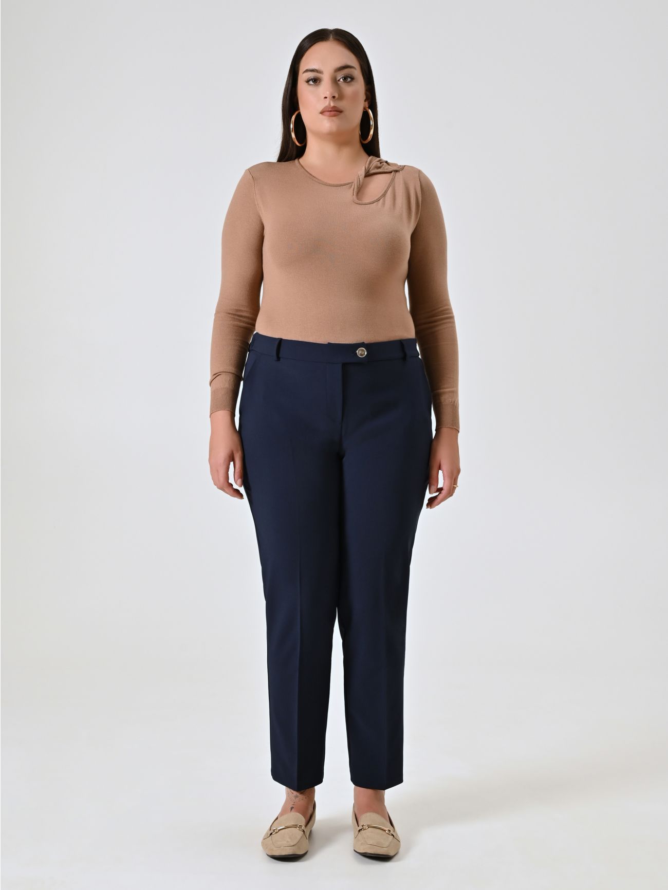 Pantaloni Curvy Straight Blu det_1