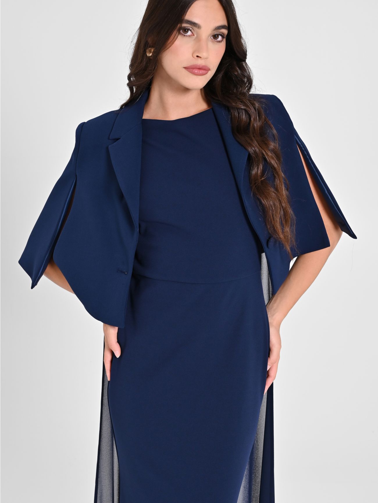 Cape with Covered Button  Rinascimento