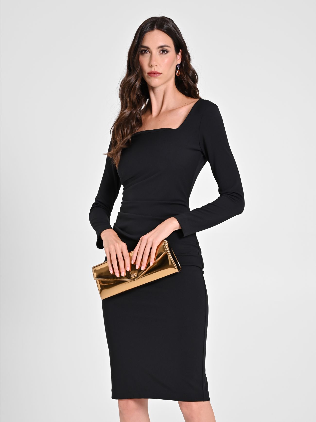 Sheath Dress with Square Neck in_i7