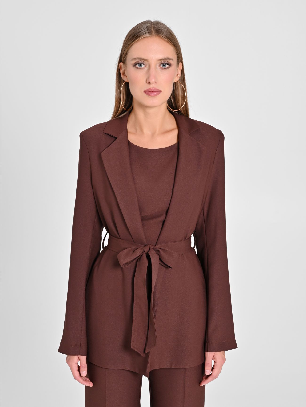 Wrap jacket with belt hot sale