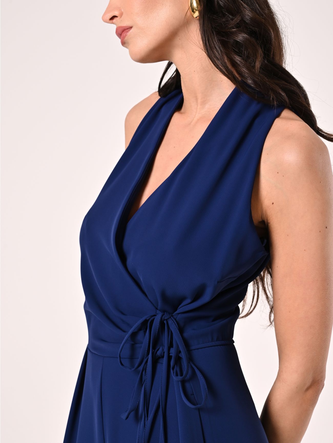 Blue Jumpsuit with Ribbons in_i5