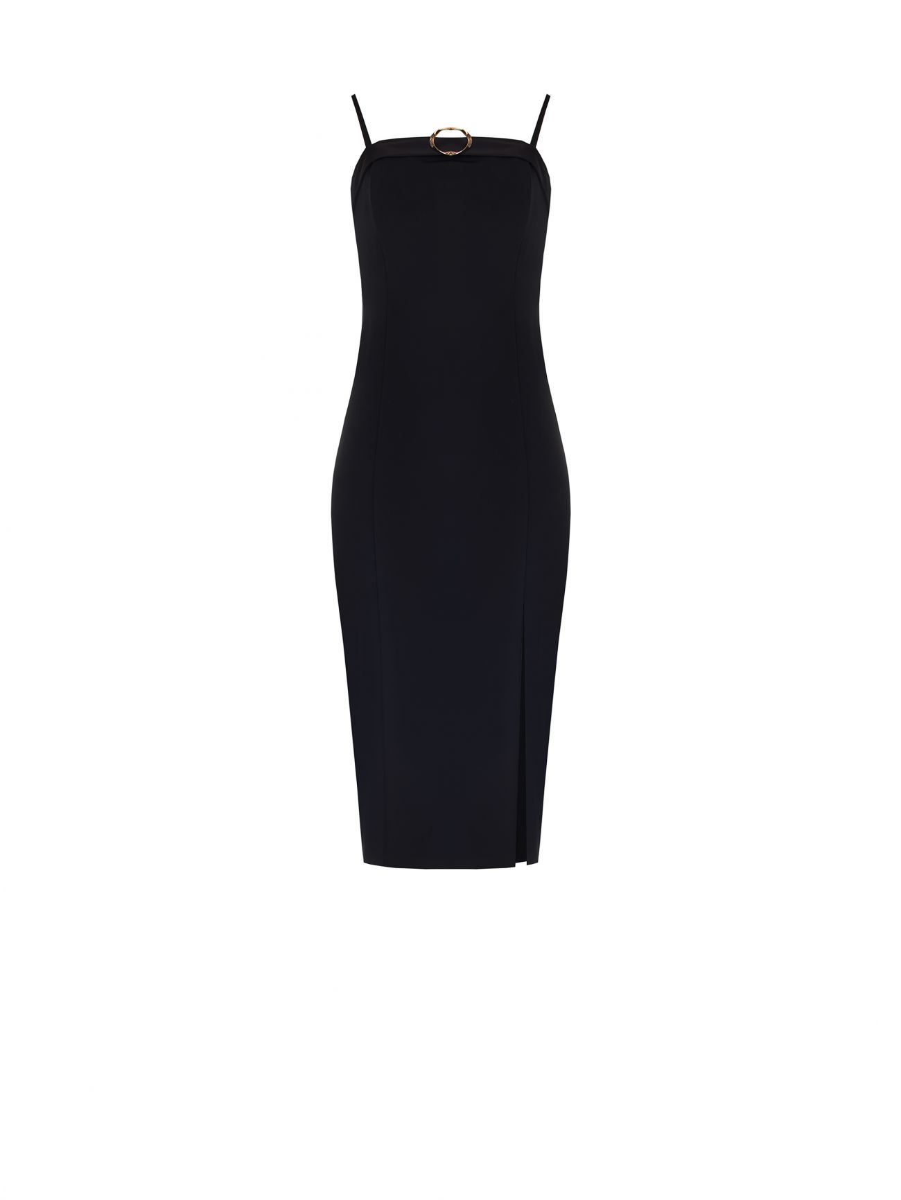 Midi Black Sheath Dress det_4
