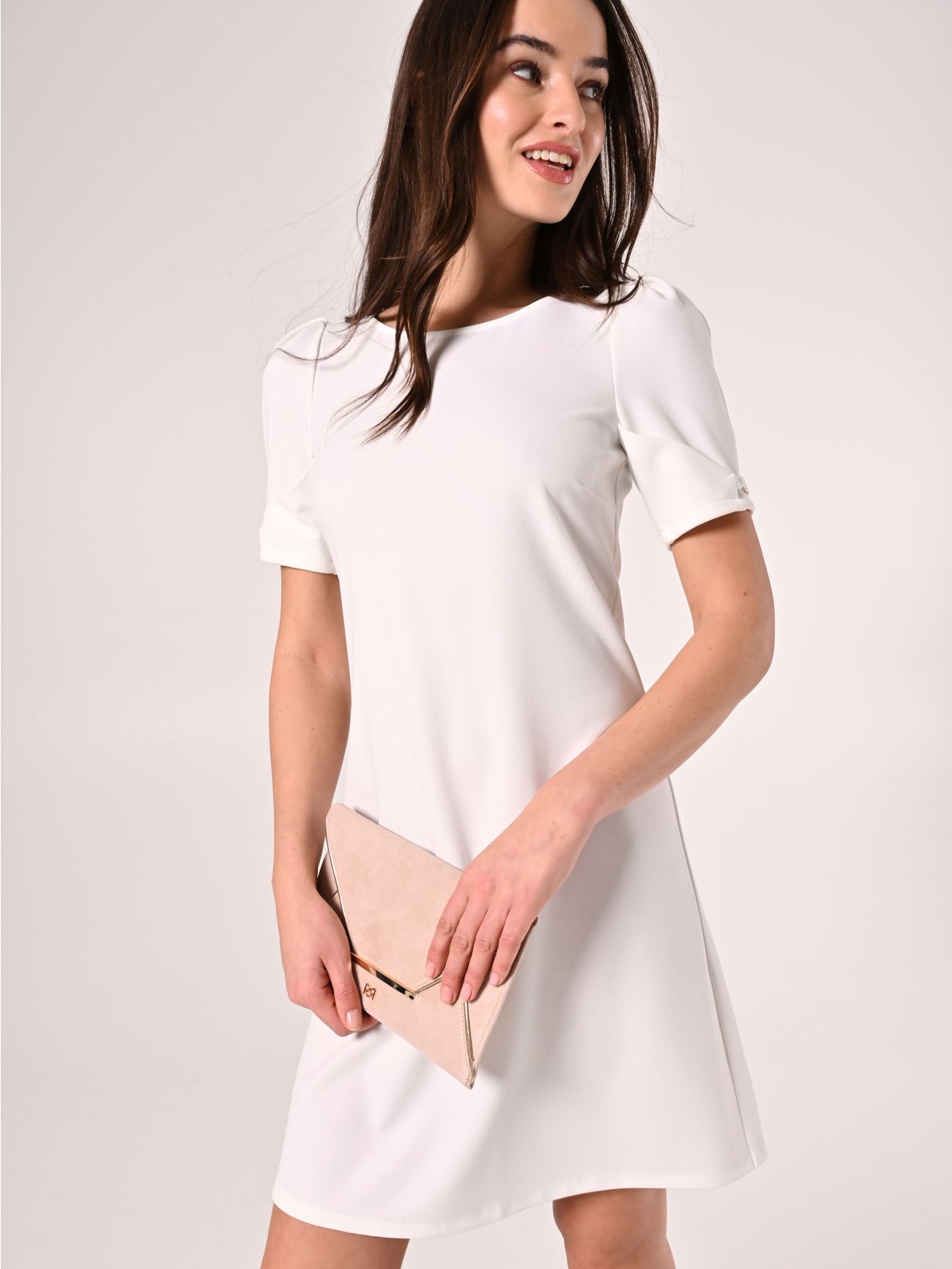 Abito A-Line Bianco sp_e1