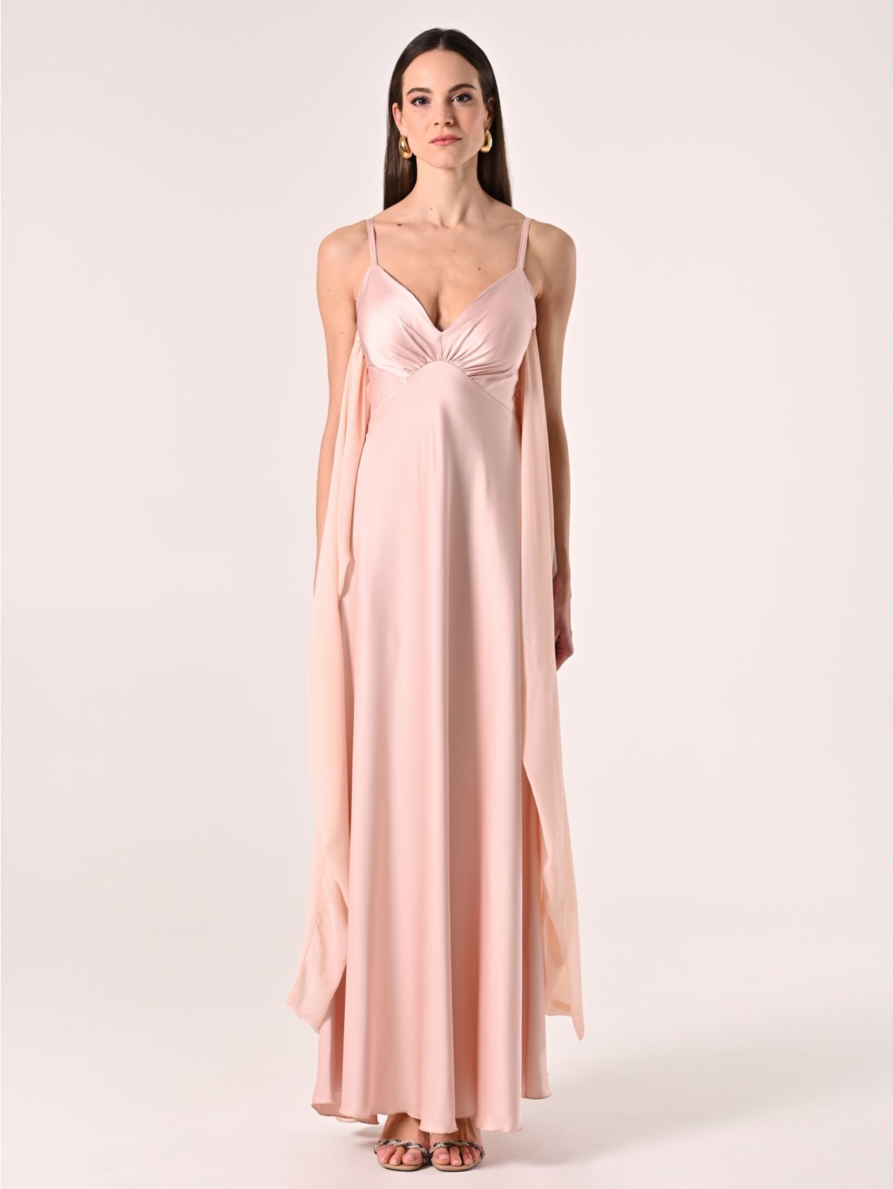 Long Dress in Pink with Ribbons det_1