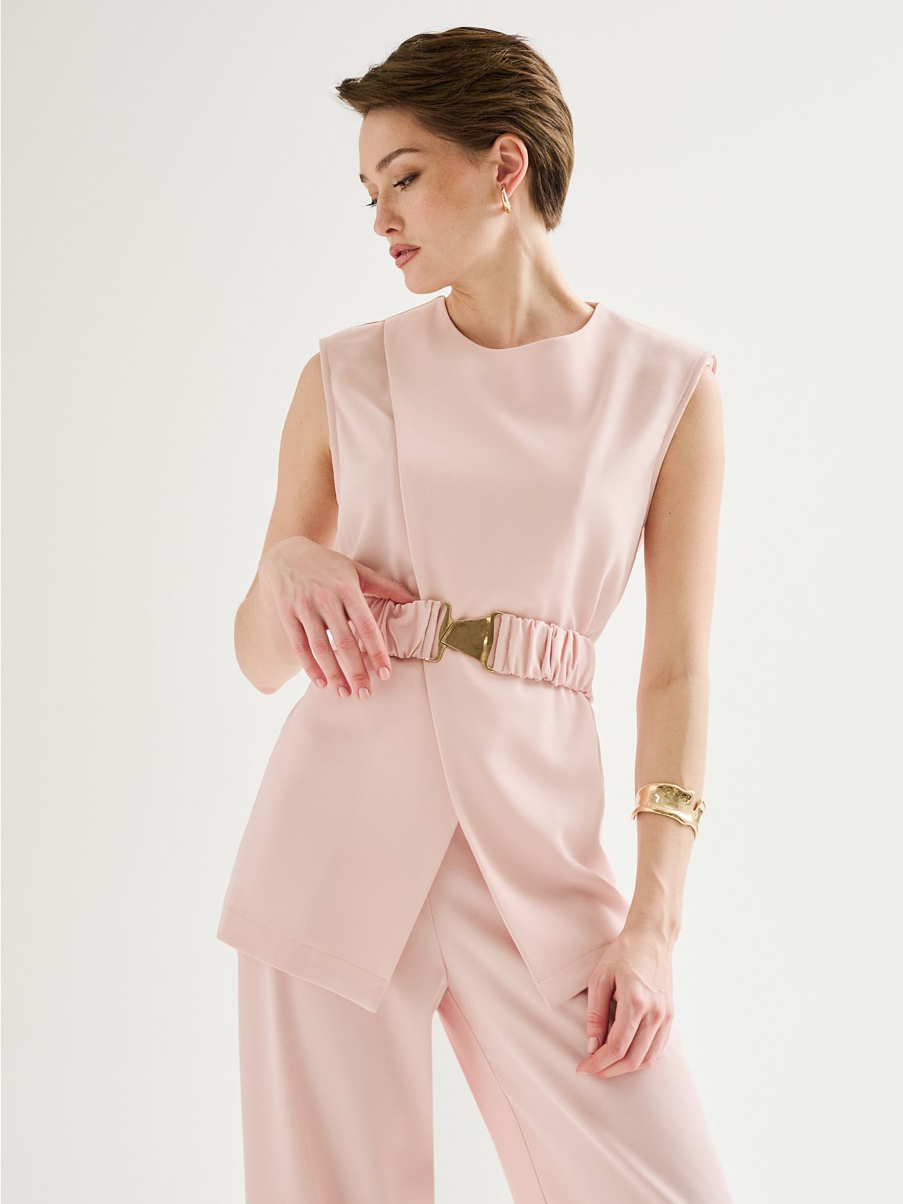 Bluse aus Cady in Rosa in_i6