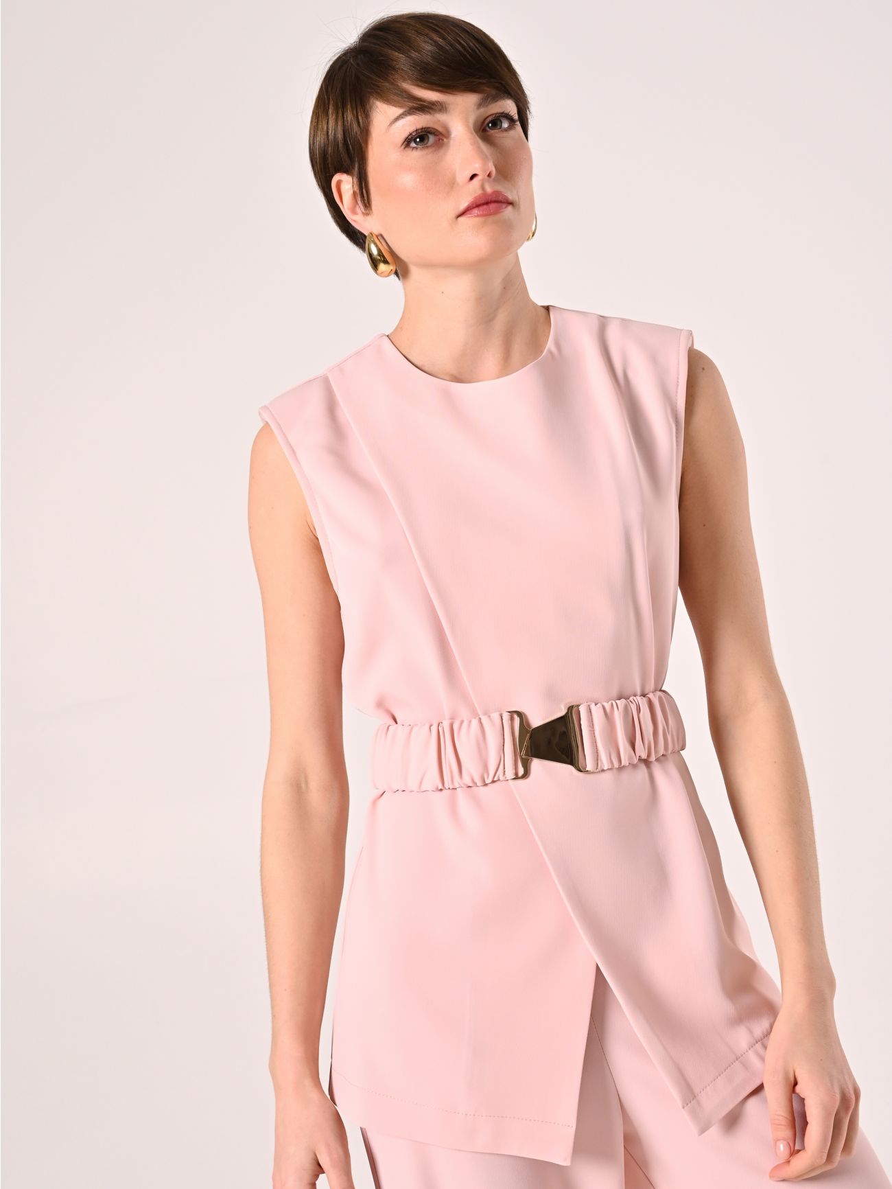 Bluse aus Cady in Rosa in_i7