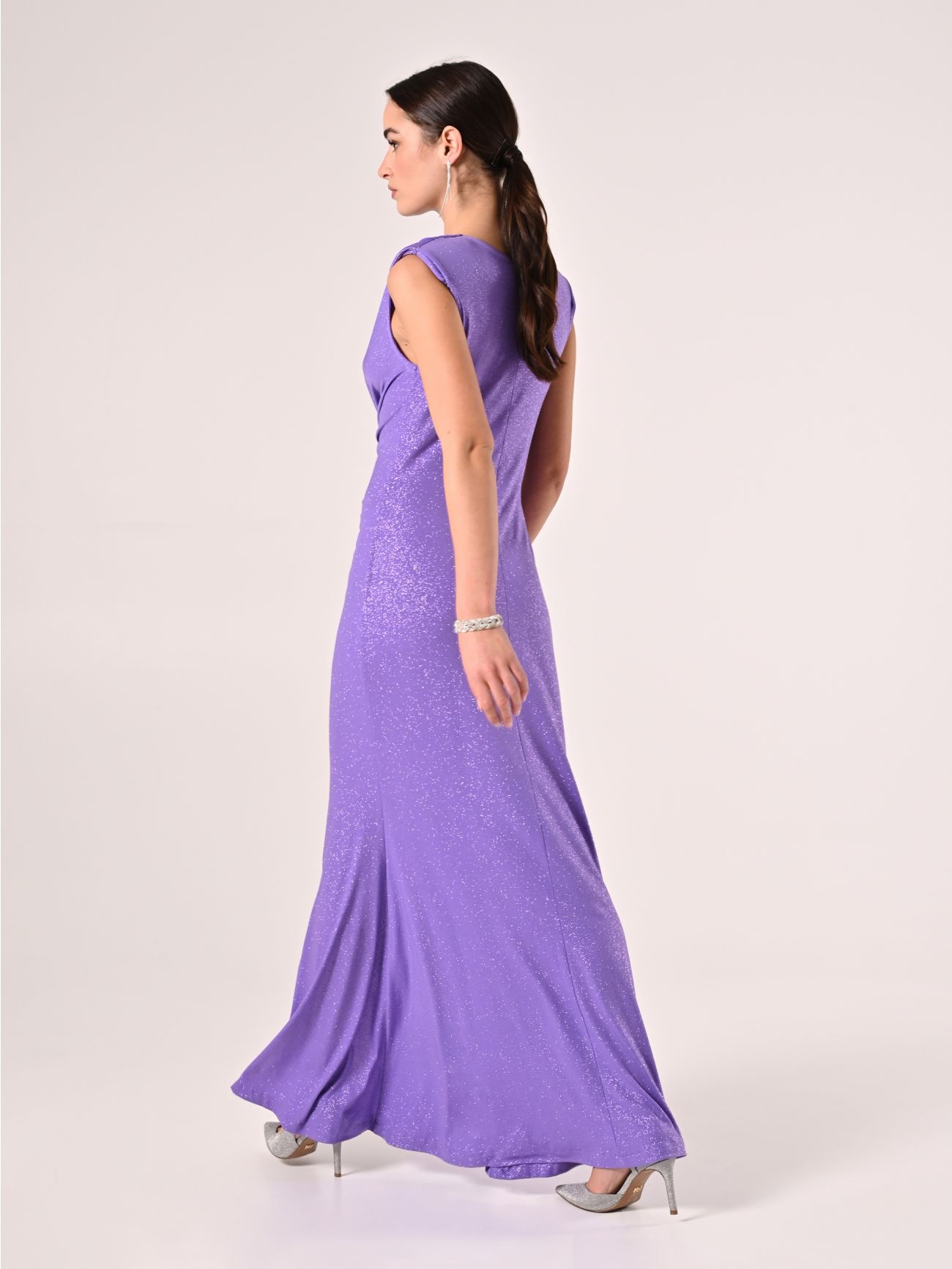 Lavender Long Glitter Dress det_3
