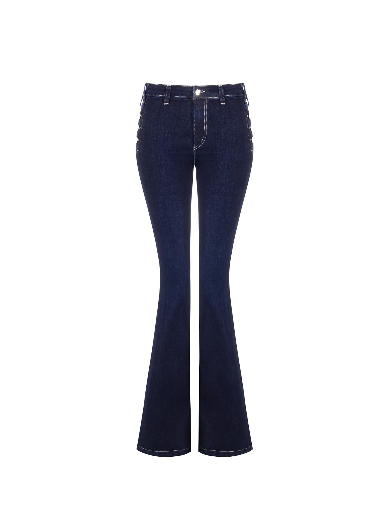 Flared Jeans with Buttons det_4