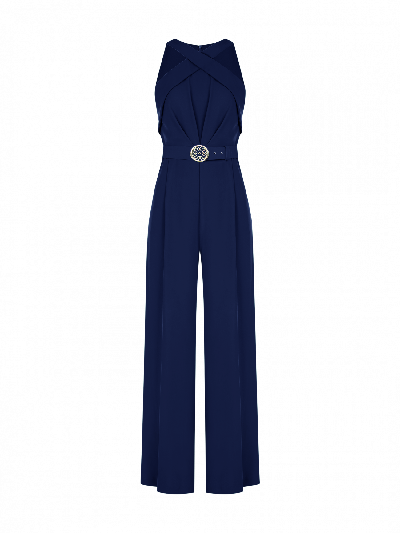 Tuta Blu Navy con Scollo all'Americana det_4