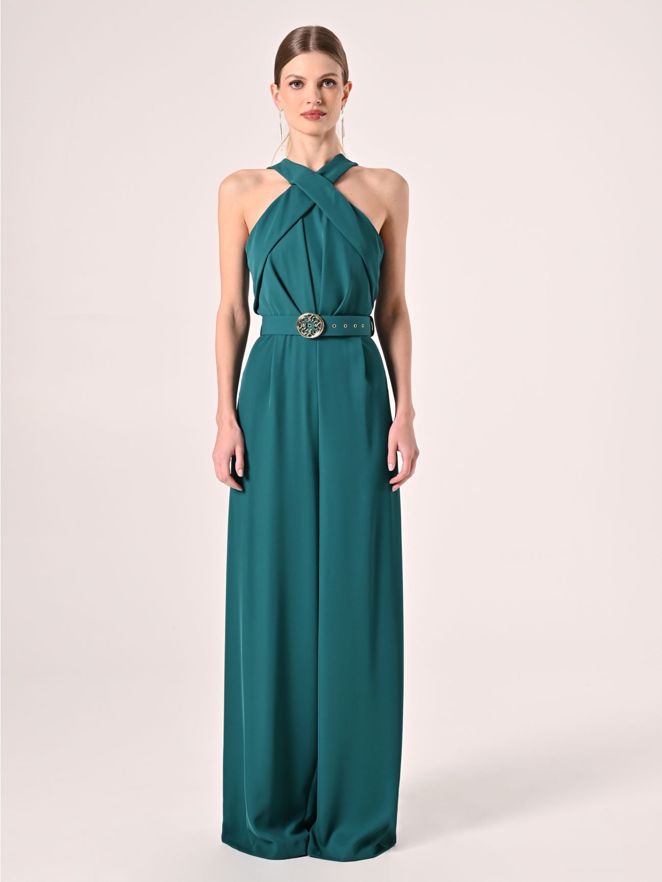 Tuta Verde Reale con Scollo all'Americana det_1