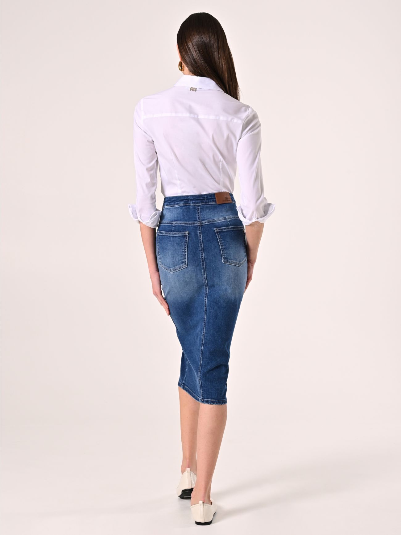 Jupe midi en jean det_3