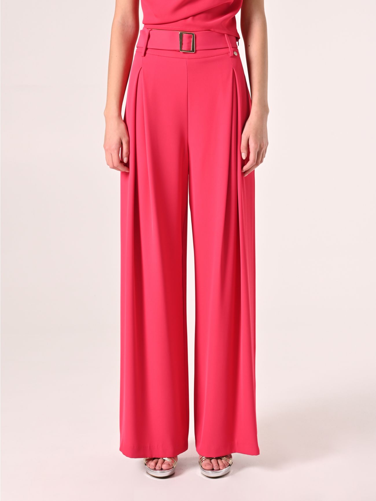 Pantaloni Fuxia con Cintura Fibbia Gold det_2
