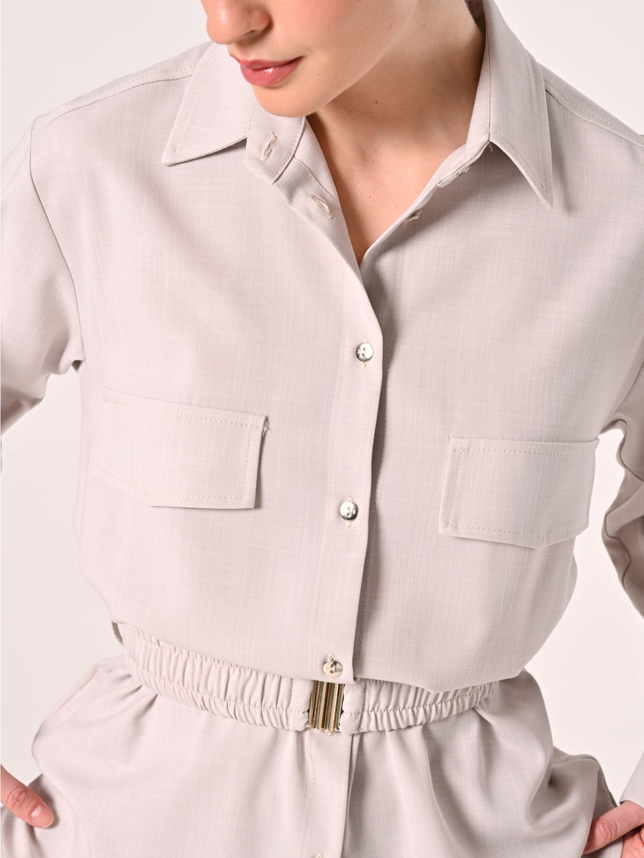 Giacca Utility color Grigio Perla  in_i5