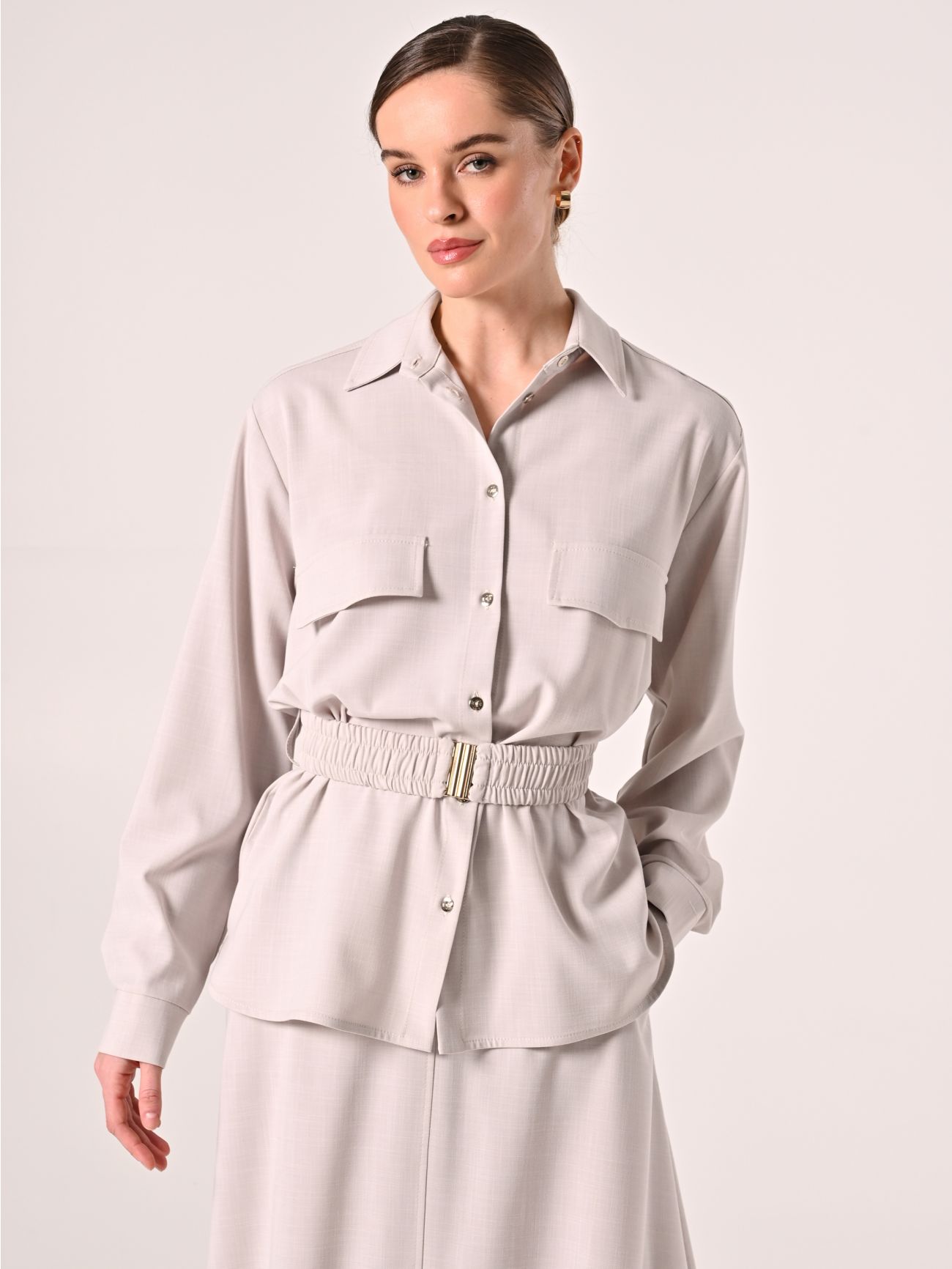 Giacca Utility color Grigio Perla  in_i7